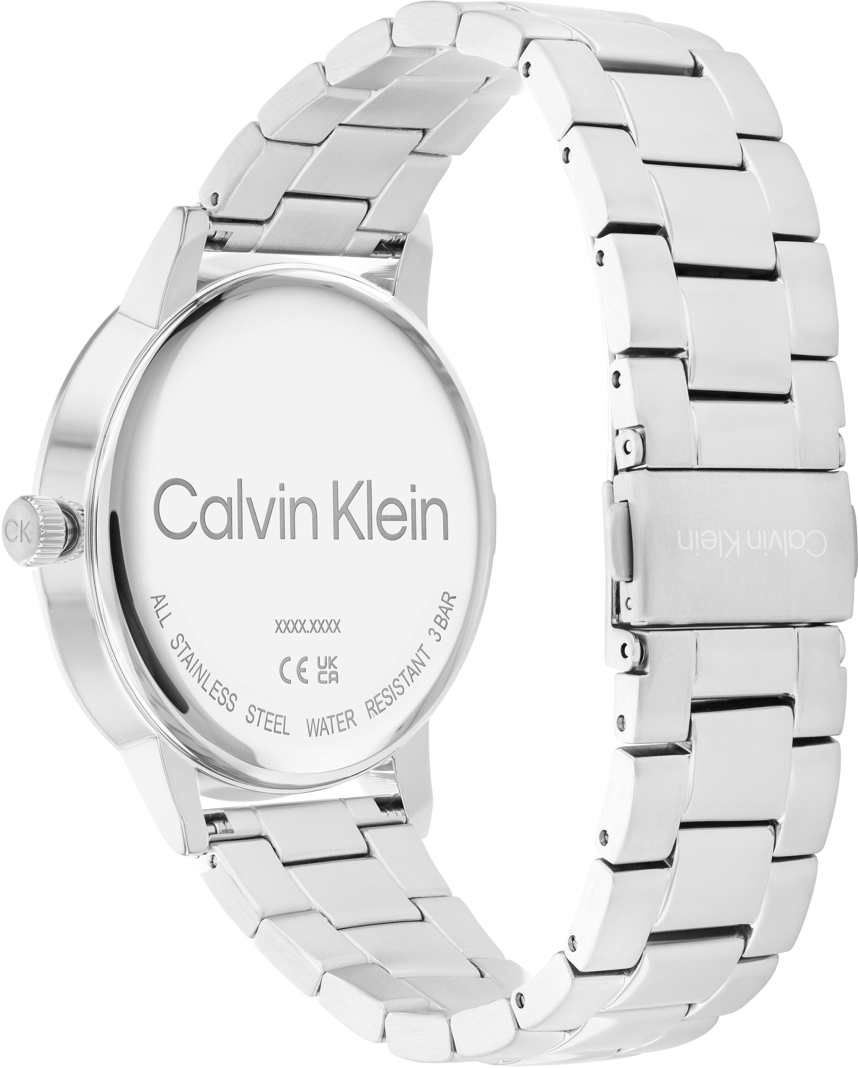 Calvin Klein Kwartshorloge LINKED Horloge, herenhorloge, datum, mineraalglas, roestvrijstalen band