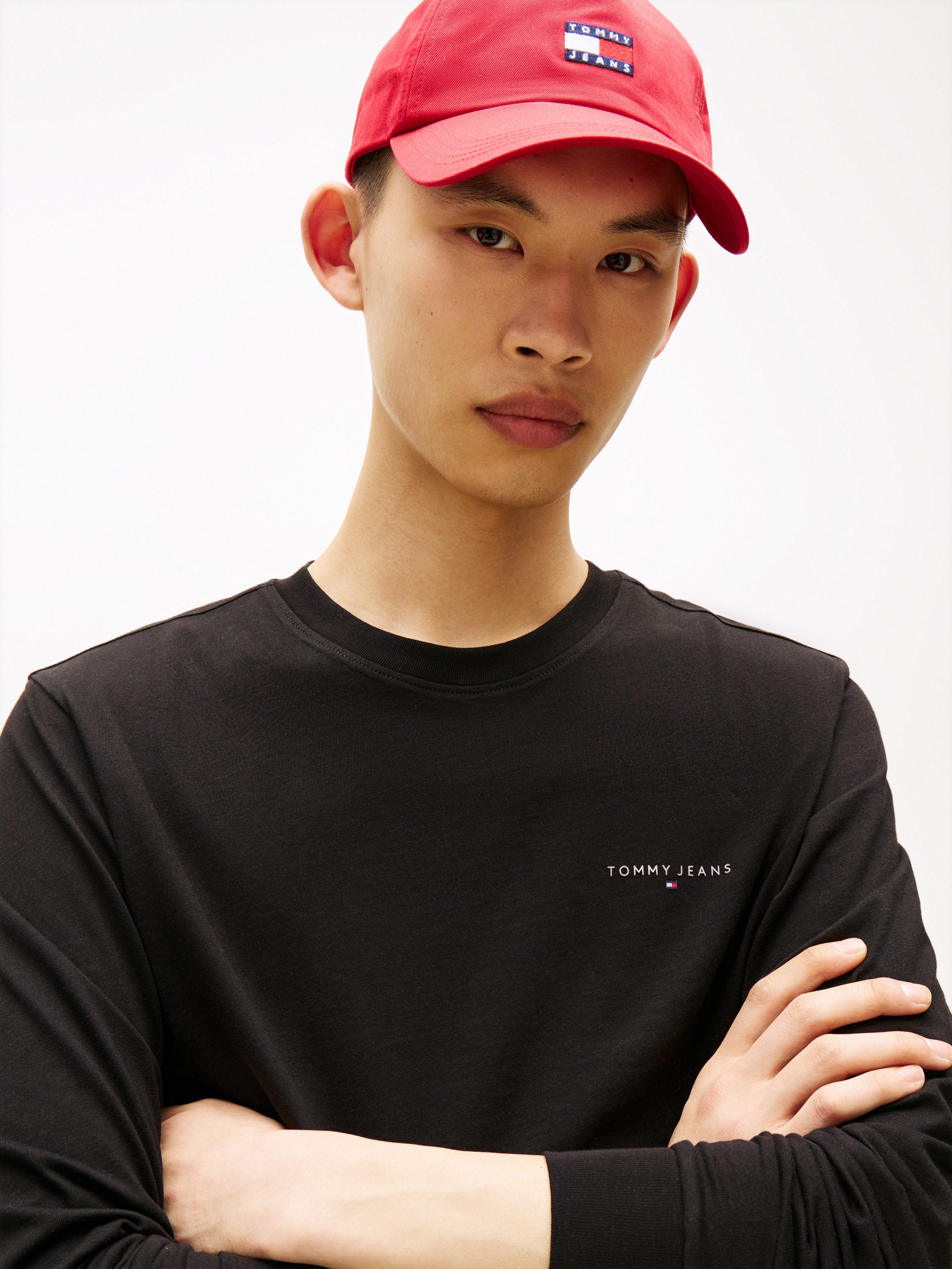 TOMMY JEANS Shirt met lange mouwen TJM SLIM CHEST LINEAR LS TEE EXT