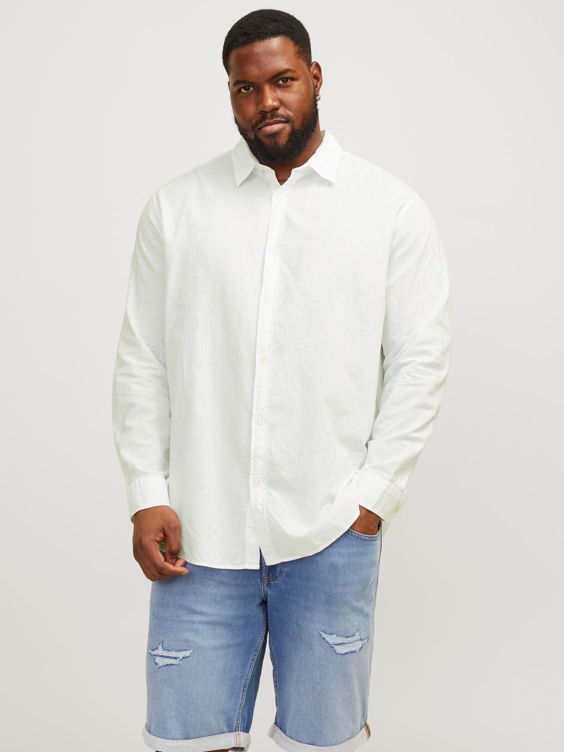 Jack & Jones PlusSize Overhemd met lange mouwen JJELINEN BLEND SHIRT LS SN PLS