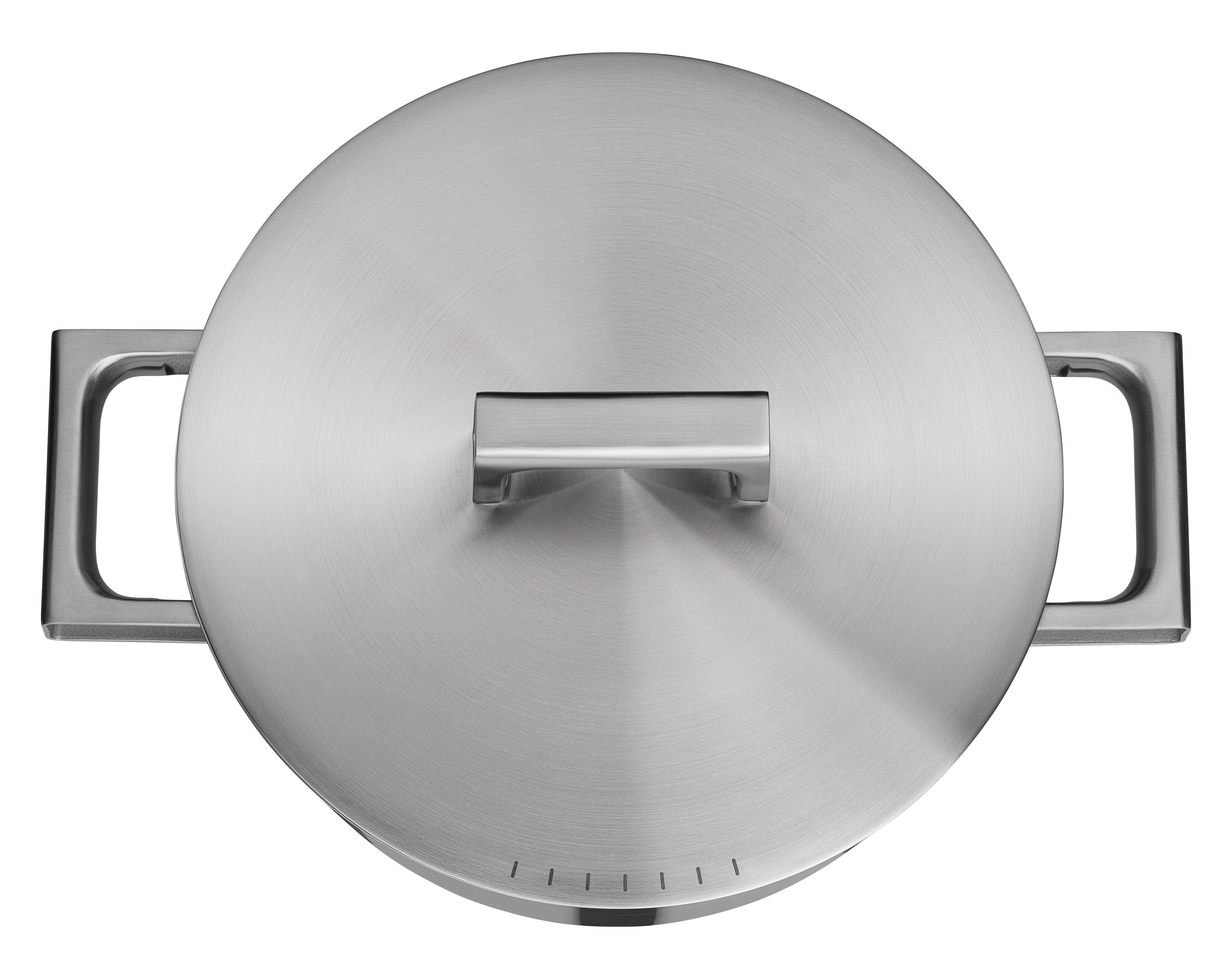WMF Pannenset Ultimate Cool+ 9-delig, warmte reducerende cool+ handvaten, transtherm-allherdbodem (set, 9-delig)