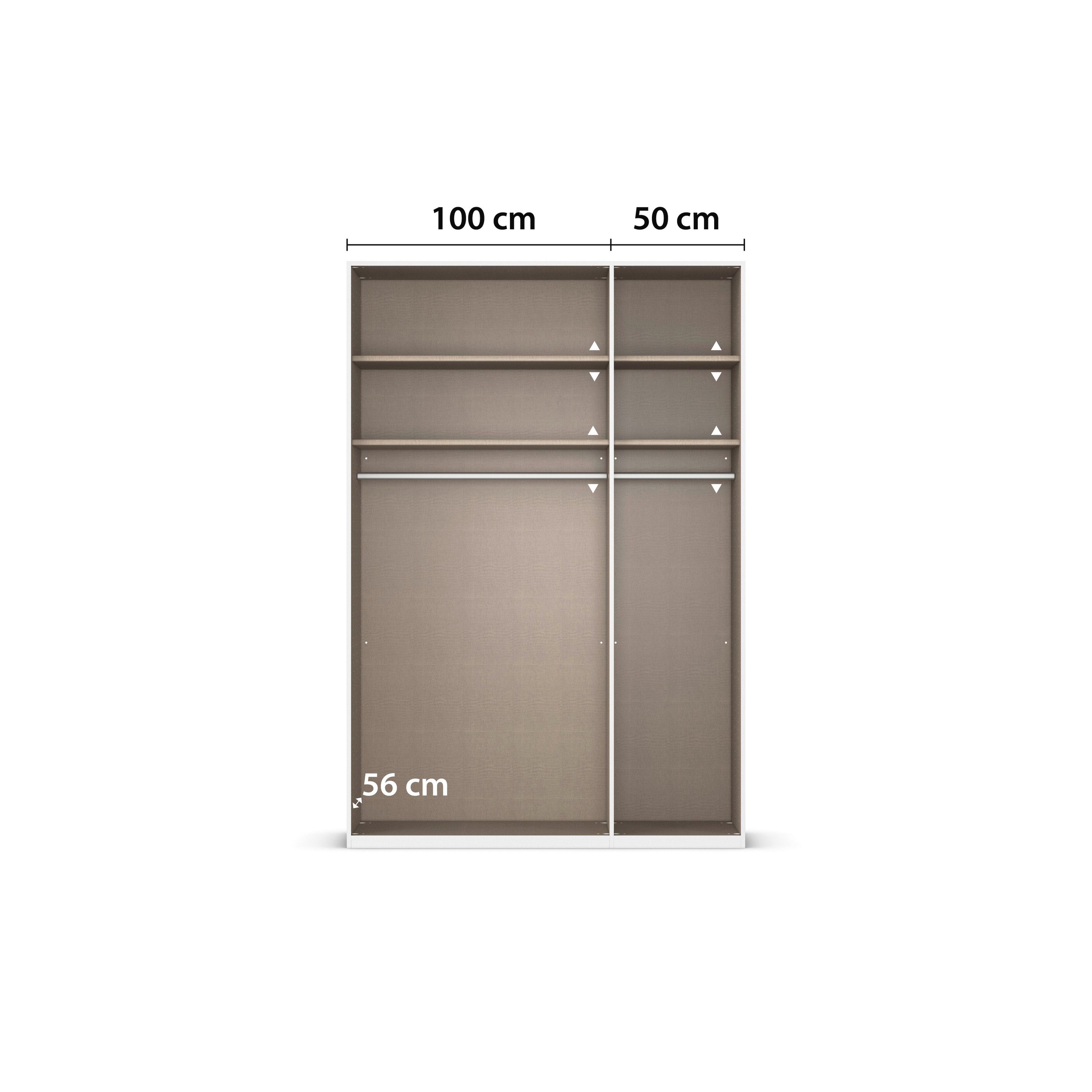 rauch Draaideurkast Kledingkast Kast Garderobe Slaapkamerkast EVELYN in elegante stijl, veel opbergruimte 4 breedtes en 2 hoogtes made in germany