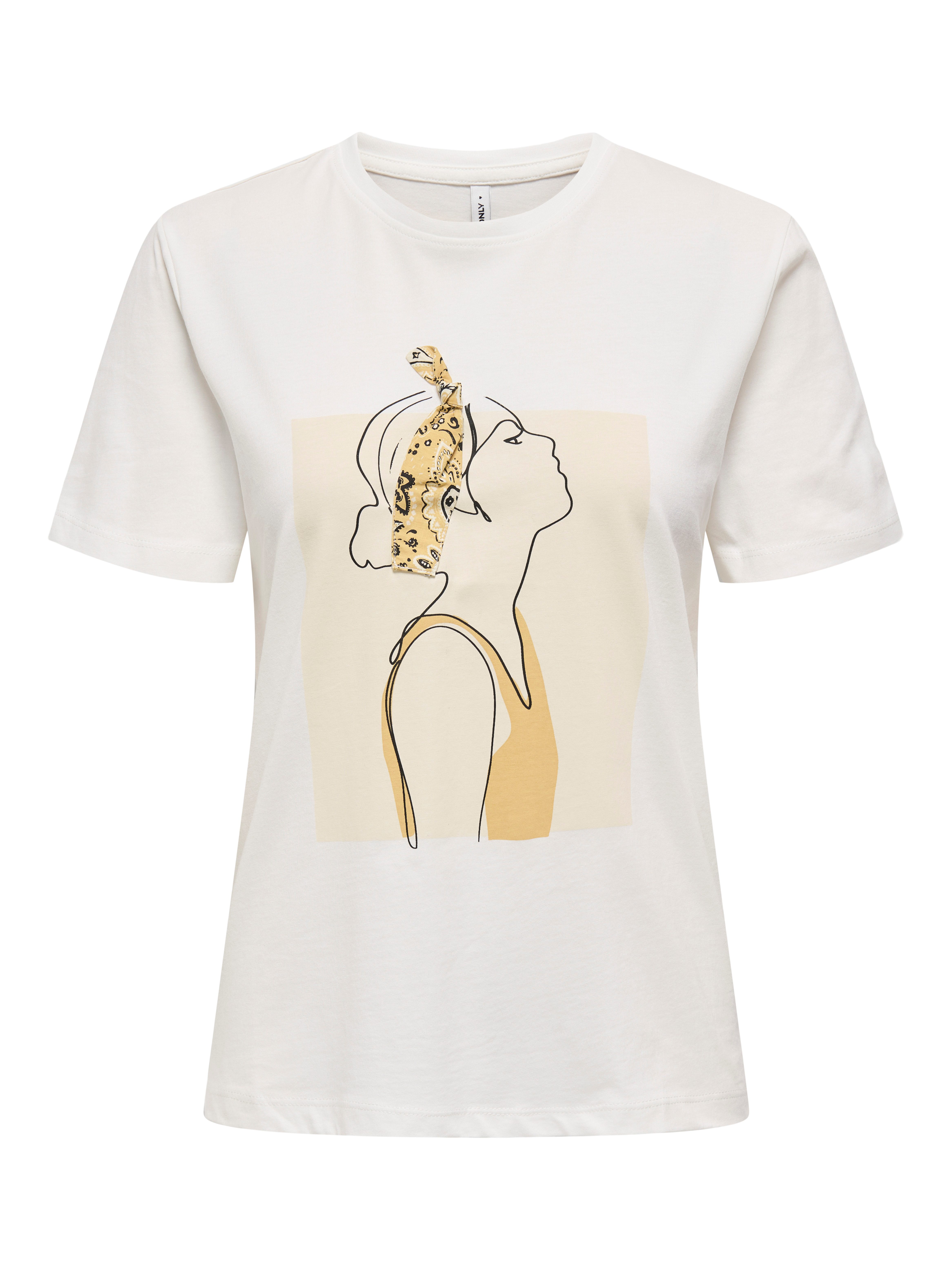 Only Shirt met korte mouwen ONLCLARA S/S TEE CS JRS