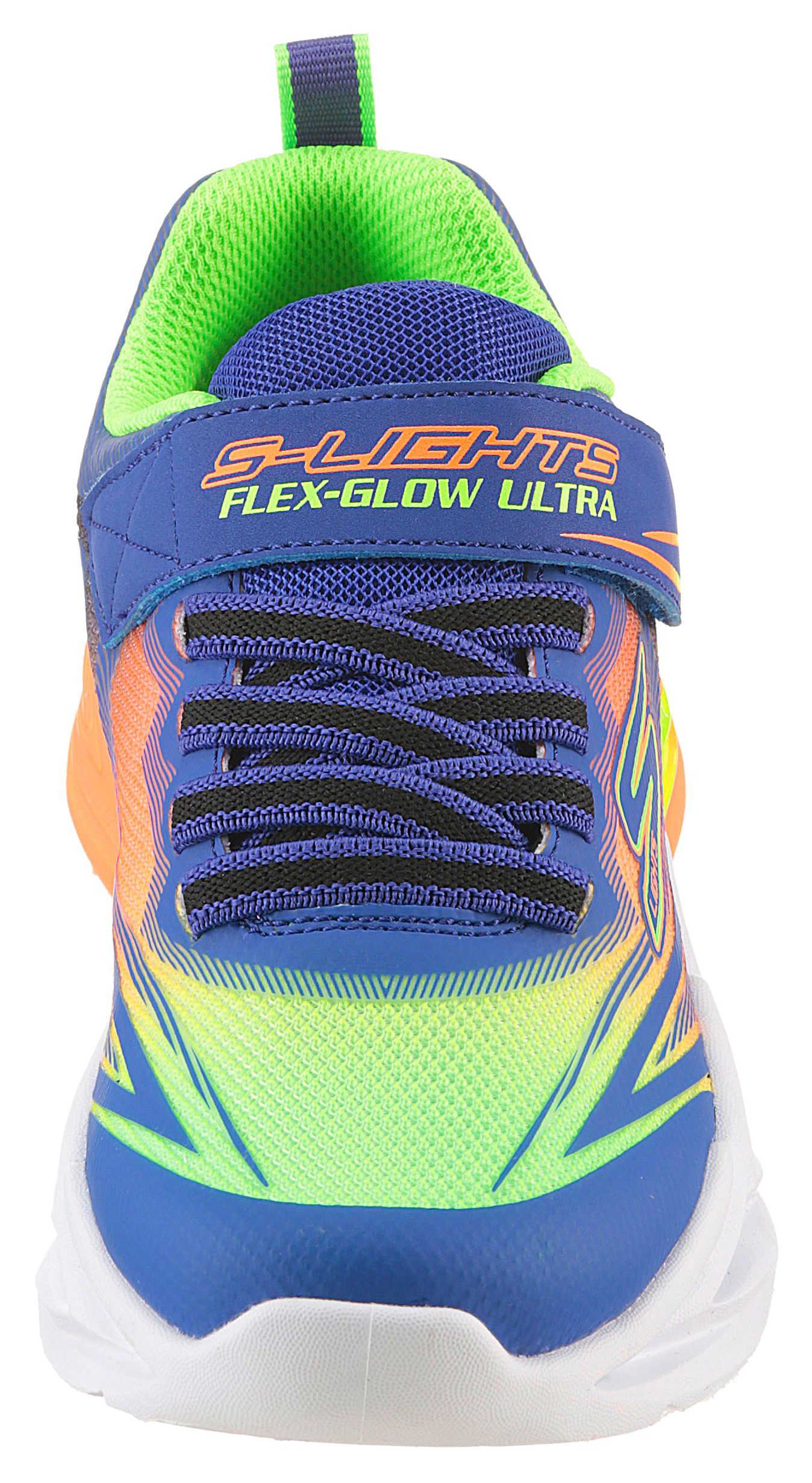 Skechers Kids Sneakers FLEX-GLOW ULTRA , blink-klittenbandschoen om in te glijden, neon, maat sjabloon om te downloaden