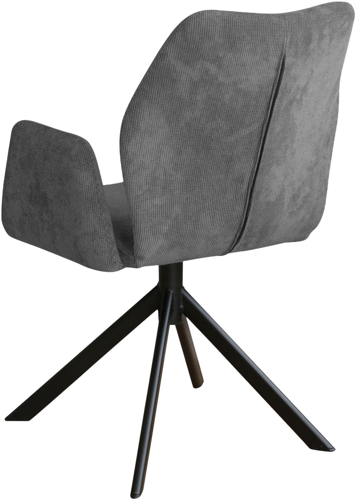 Home affaire Stoel met armleuningen Hacienda moderne cordbekleding (set)