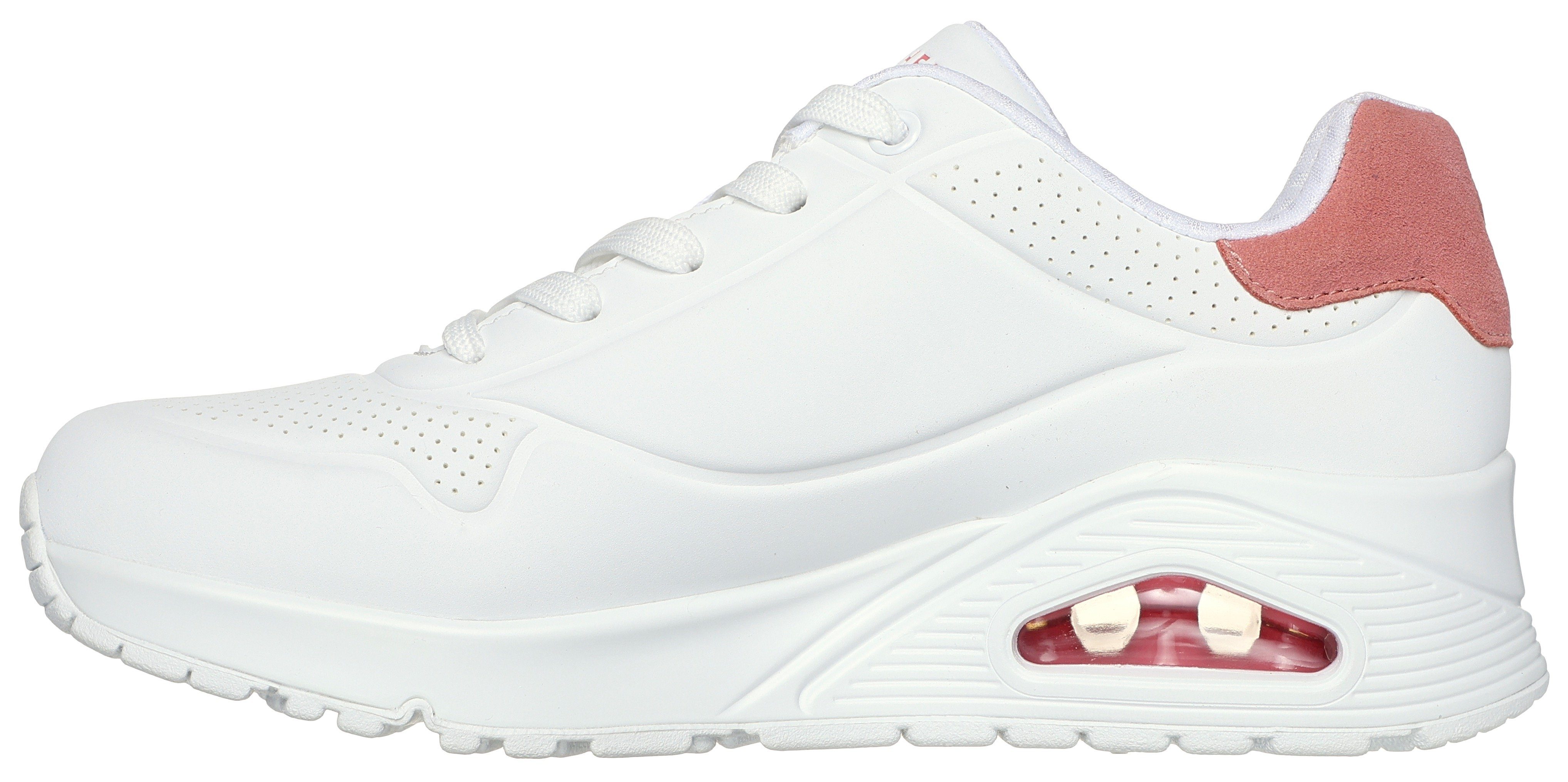 Skechers Sneakers UNO - POP BACK Vrijetijdsschoen, lage schoen, veterschoen met comfortabele Skech-Air functie
