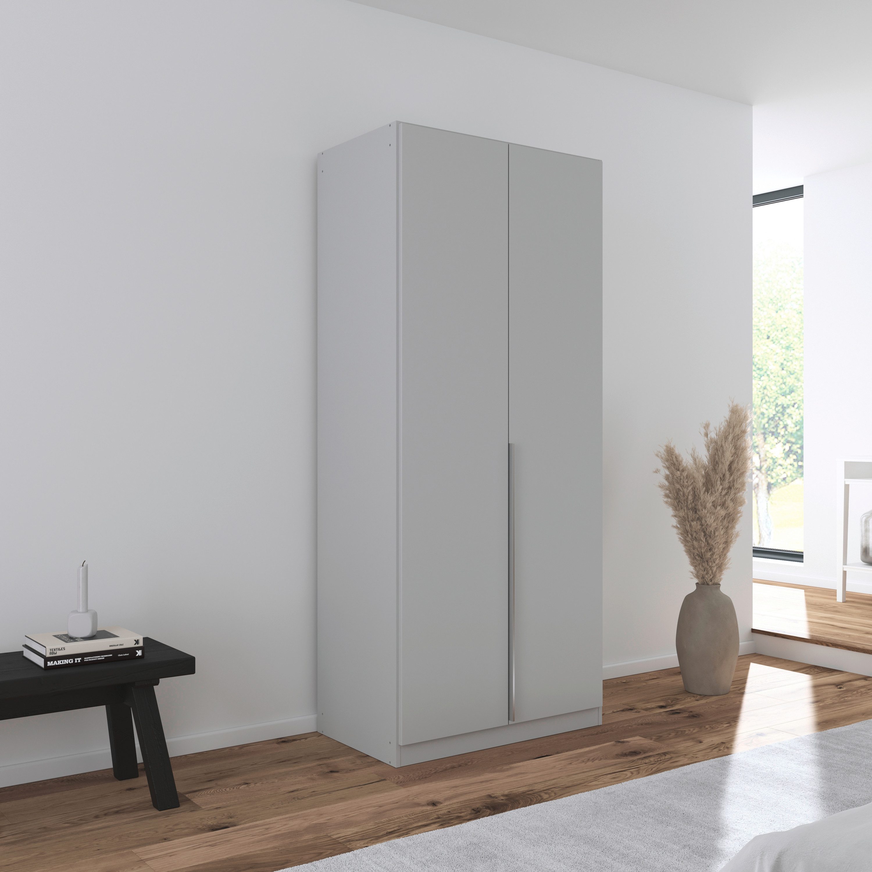 rauch Draaideurkast Kledingkast kast garderobe AGORDO met decor- of hoogglansfront doordachte binnenuitrusting, in 6 breedtes en 2 hoogtes made in germany