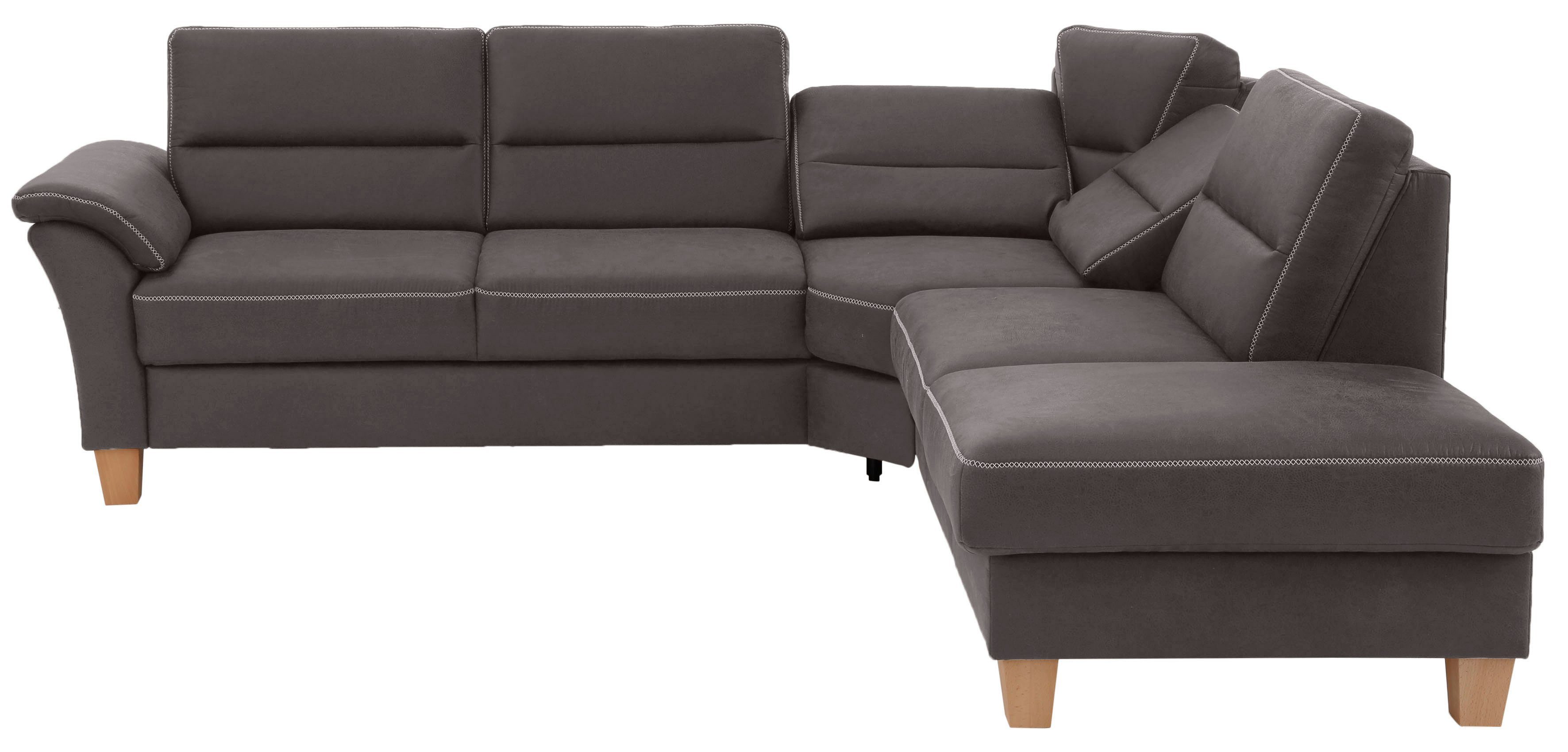 Home affaire Hoekbank Soleo L-model comfortabel door trapezehoek met relaxfunctie, ook met slaapfunctie