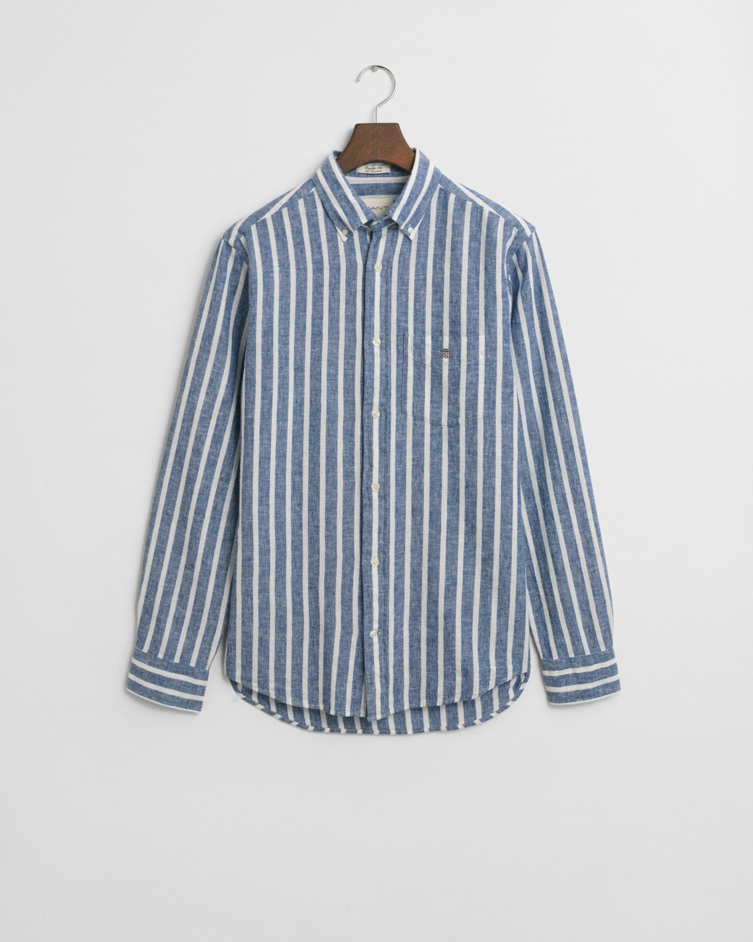 Gant Overhemd met lange mouwen REG COTTON/LINEN STRIPED SHIRT