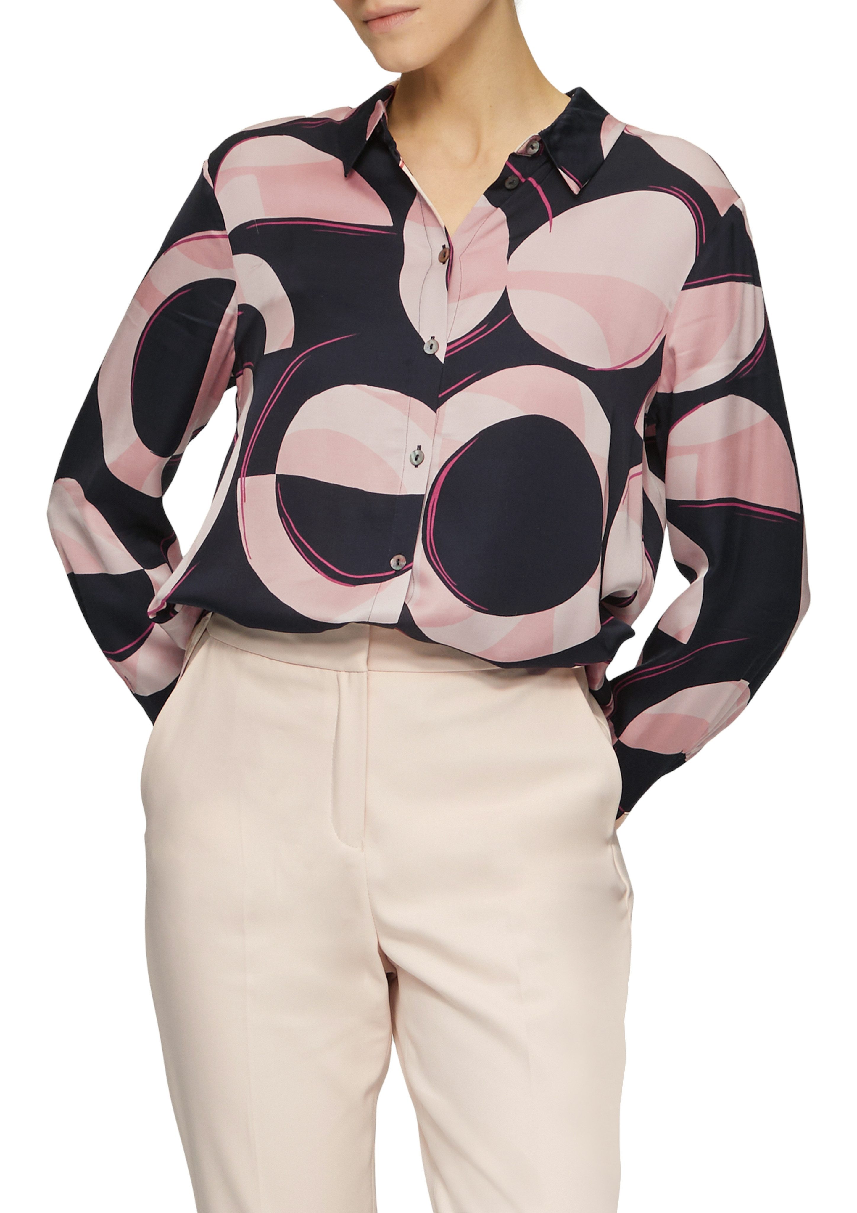 s.Oliver BLACK LABEL Blouse met lange mouwen met grafisch patroon dames blouses maat 46 multicolor