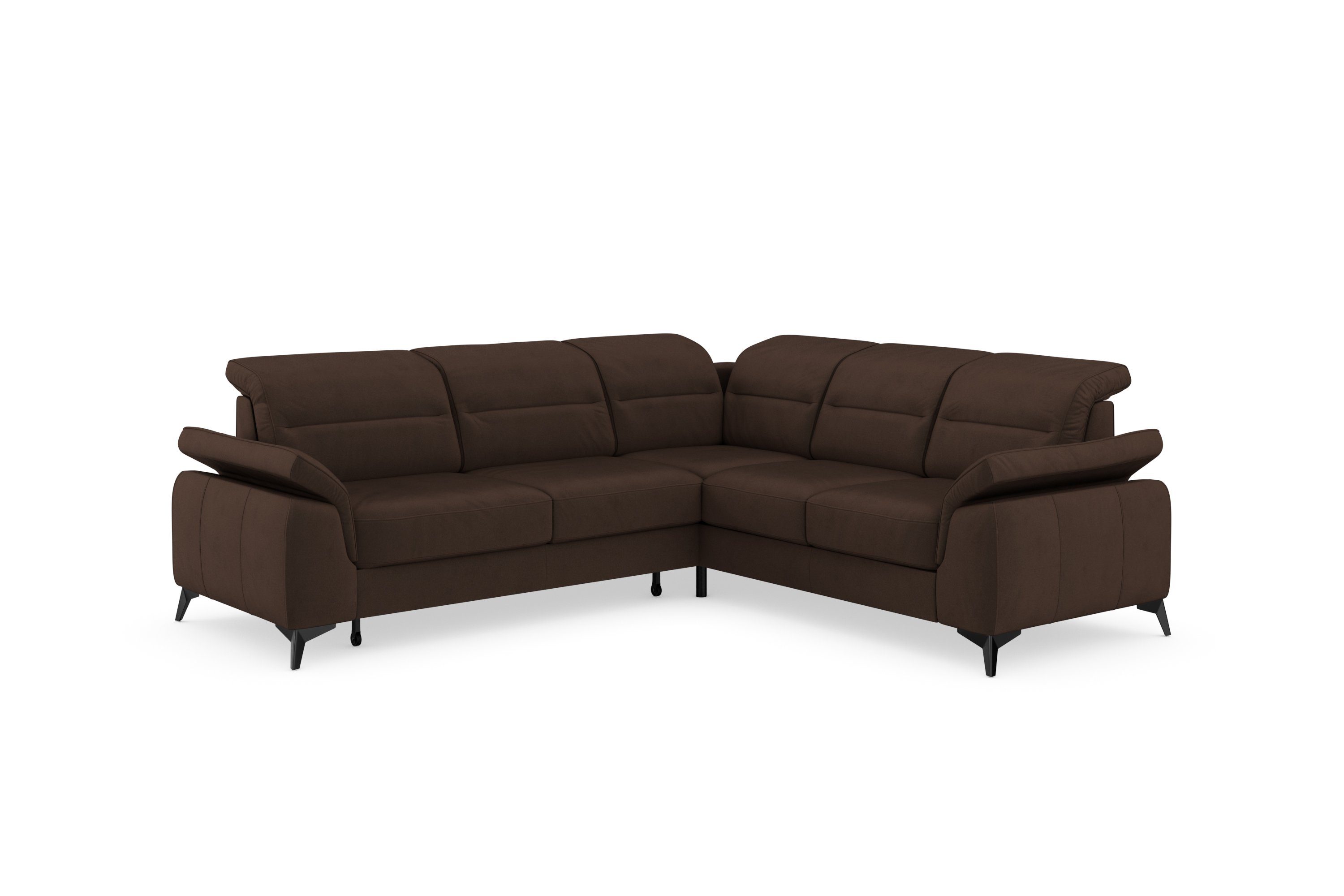 sit&more Hoekbank Sinatra L-vorm optioneel met verstelbare hoofdsteun en armleuning, metalen poten