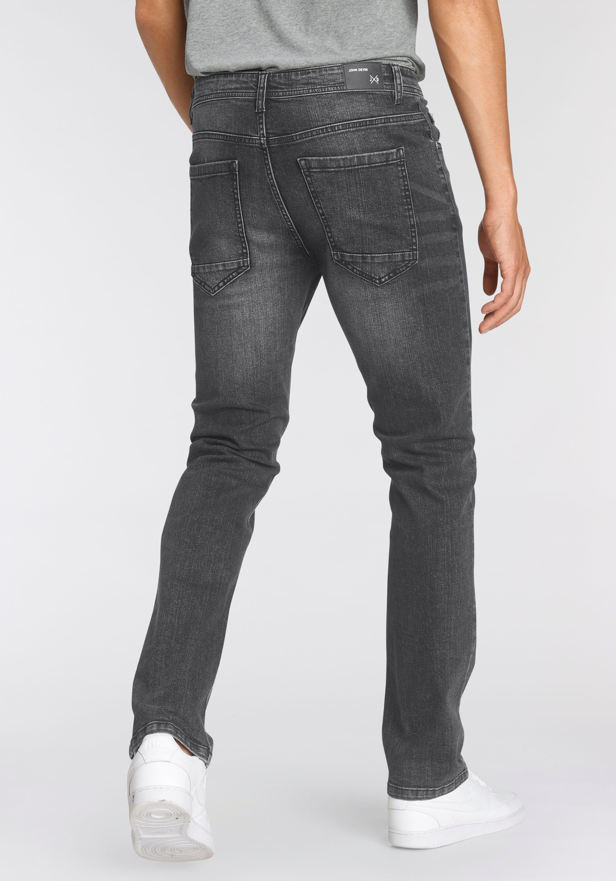 John Devin Straight jeans rechte pasvorm, rechte broek, lage taille