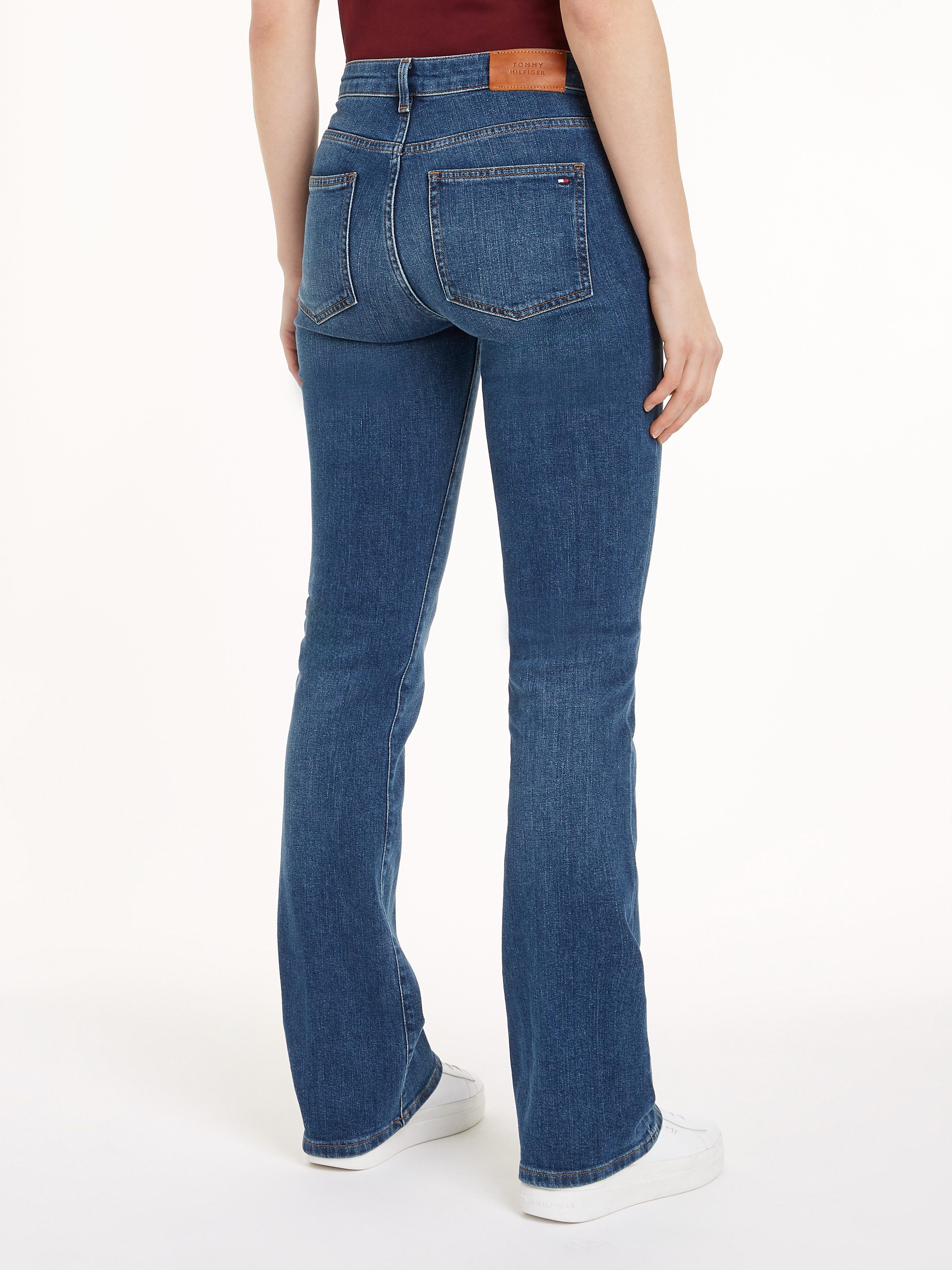 Tommy Hilfiger Bootcut jeans BOOTCUT RW CLER met logo-badge