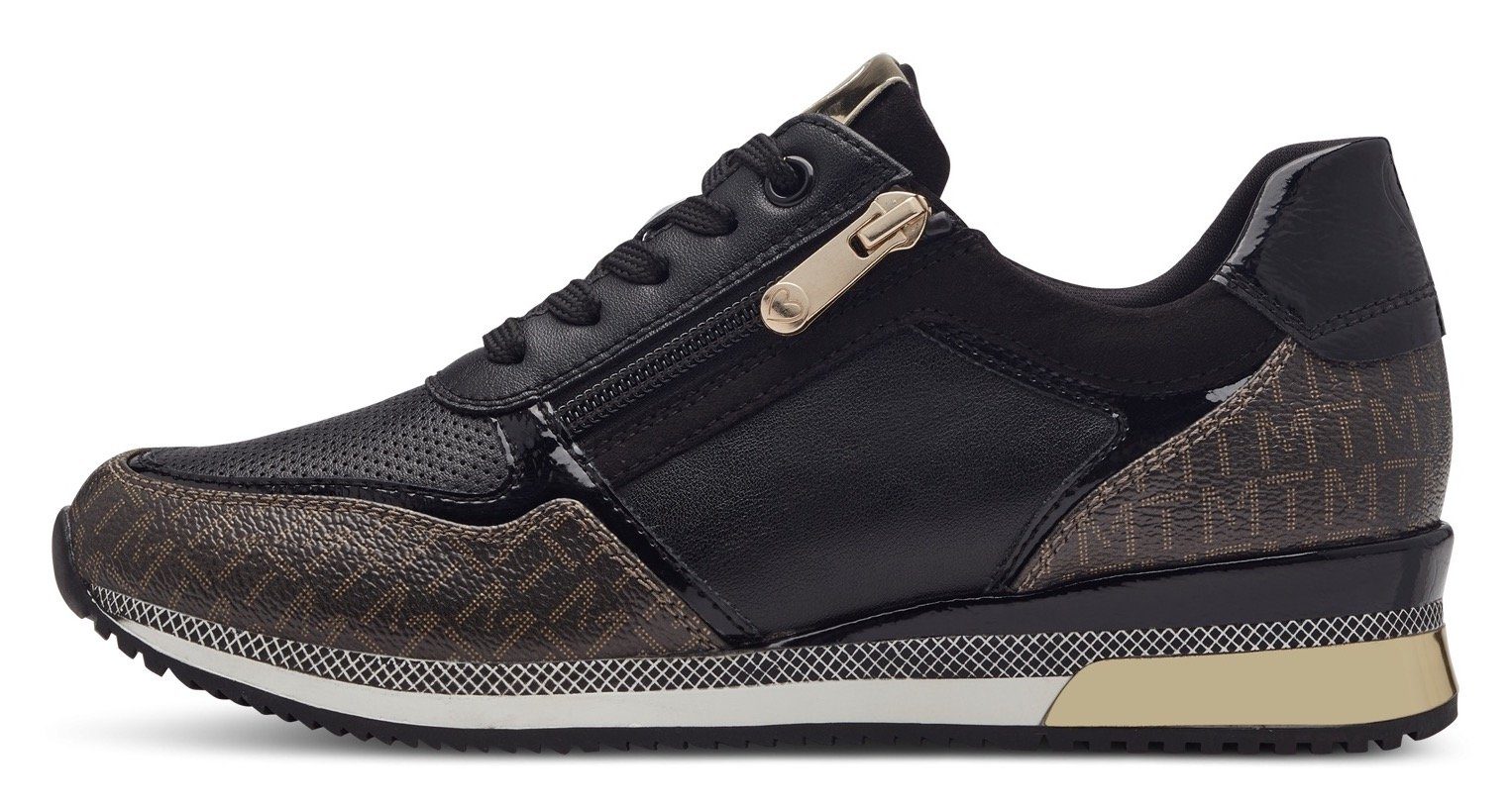 Marco Tozzi Sneakers met zijrits, vrijetijdsschoen, lage schoen, veterschoen