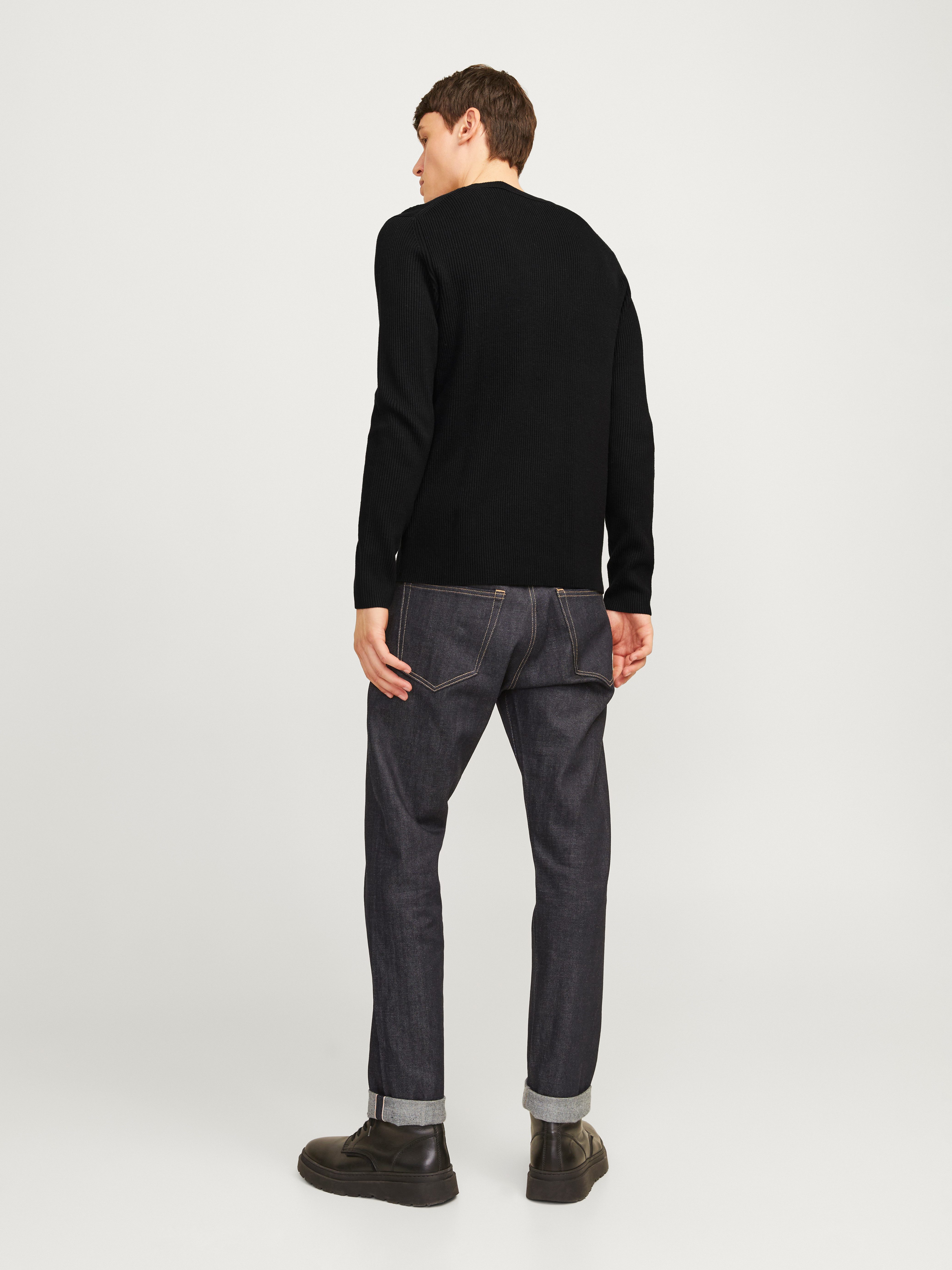Jack & Jones Trui met ronde hals JJEPERFECT – Trui met onderhoudsvriendelijke kwaliteit, structure fit