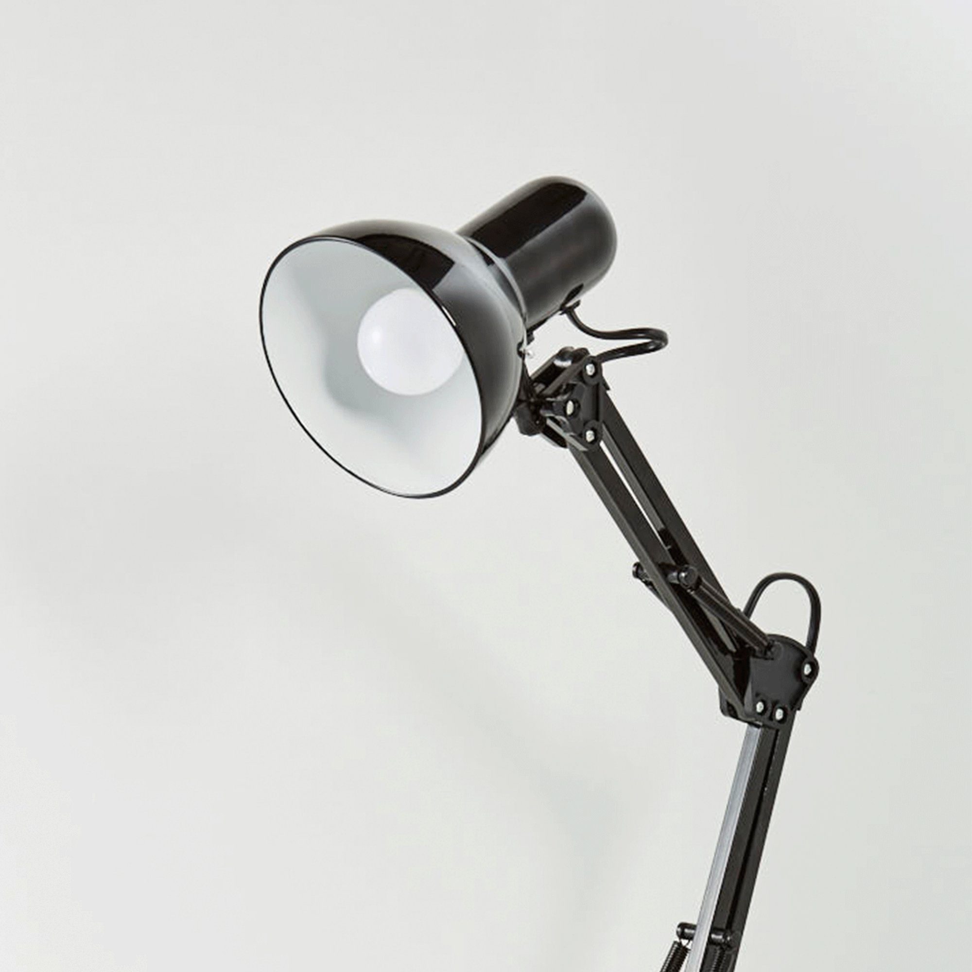 B.K.Licht Bureaulamp Draco Tafellamp, zwart, metaal, retro, bureau, draaibaar en kantelbaar