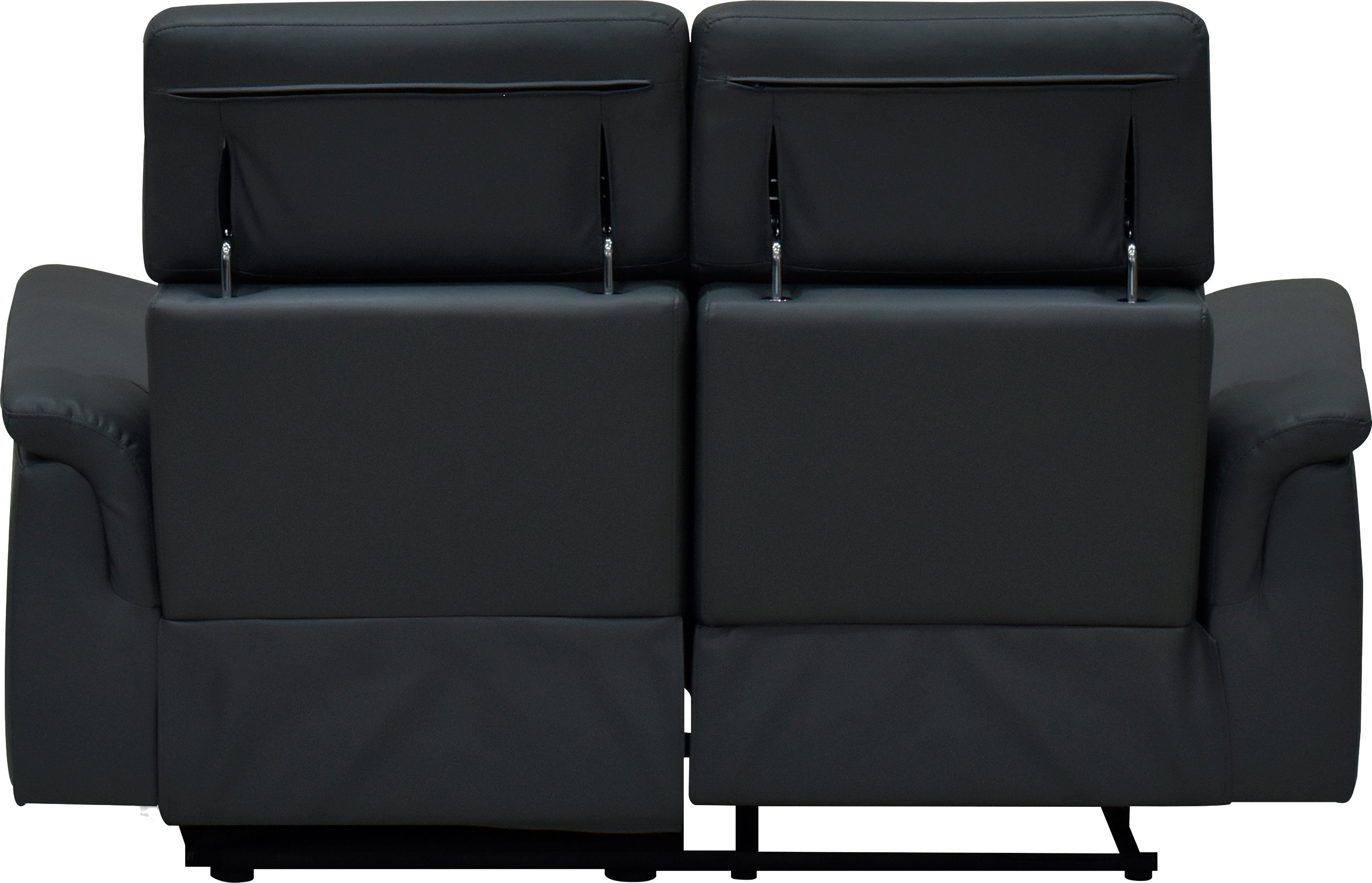 Places of Style 2-zitsbank Pareli 172 cm, handmatige en elektrische relaxfunctie USB, hoofdsteunverstelling, LED, in echt leer, kunstleer, web