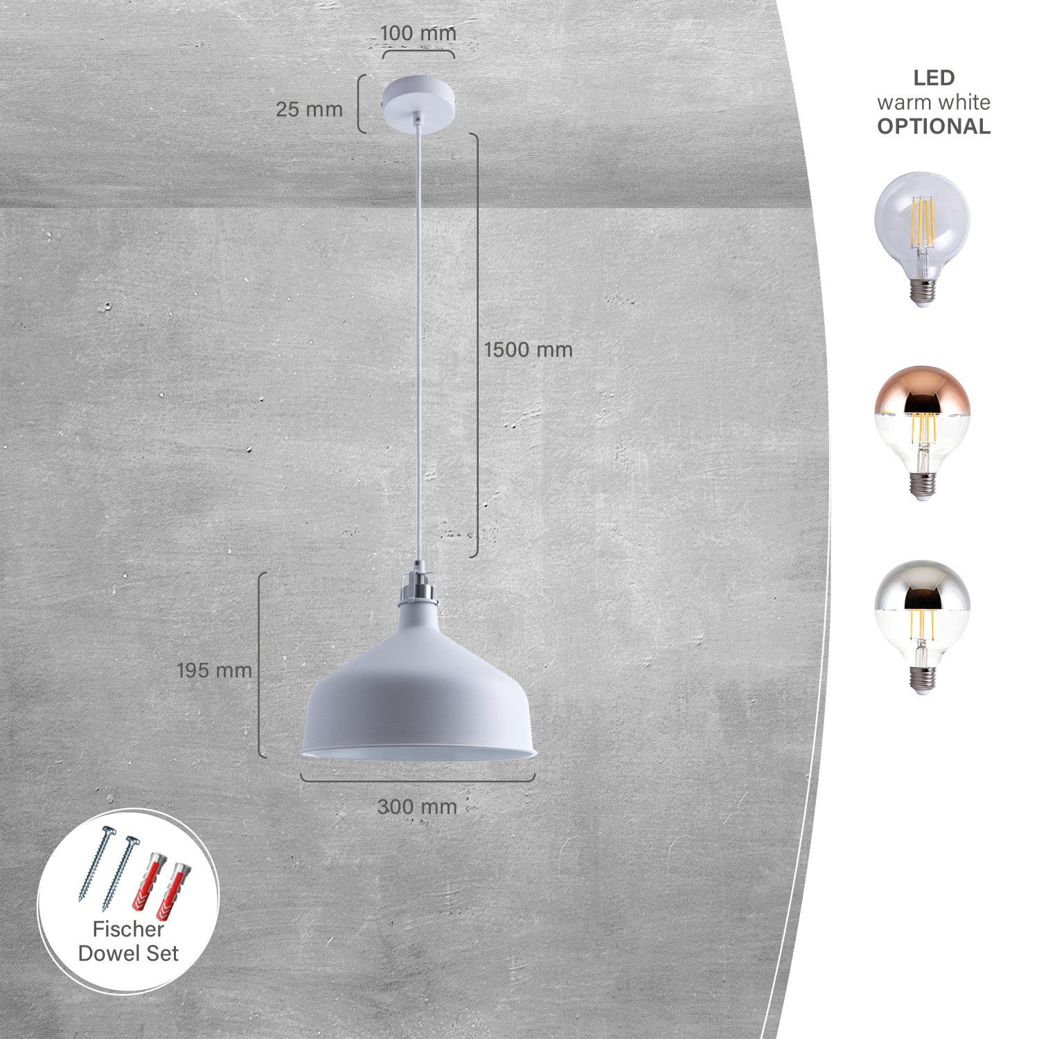 Paco Home Hanglamp James Keukenlamp hangend hanglamp eetkamer Eettafellamp Industrial