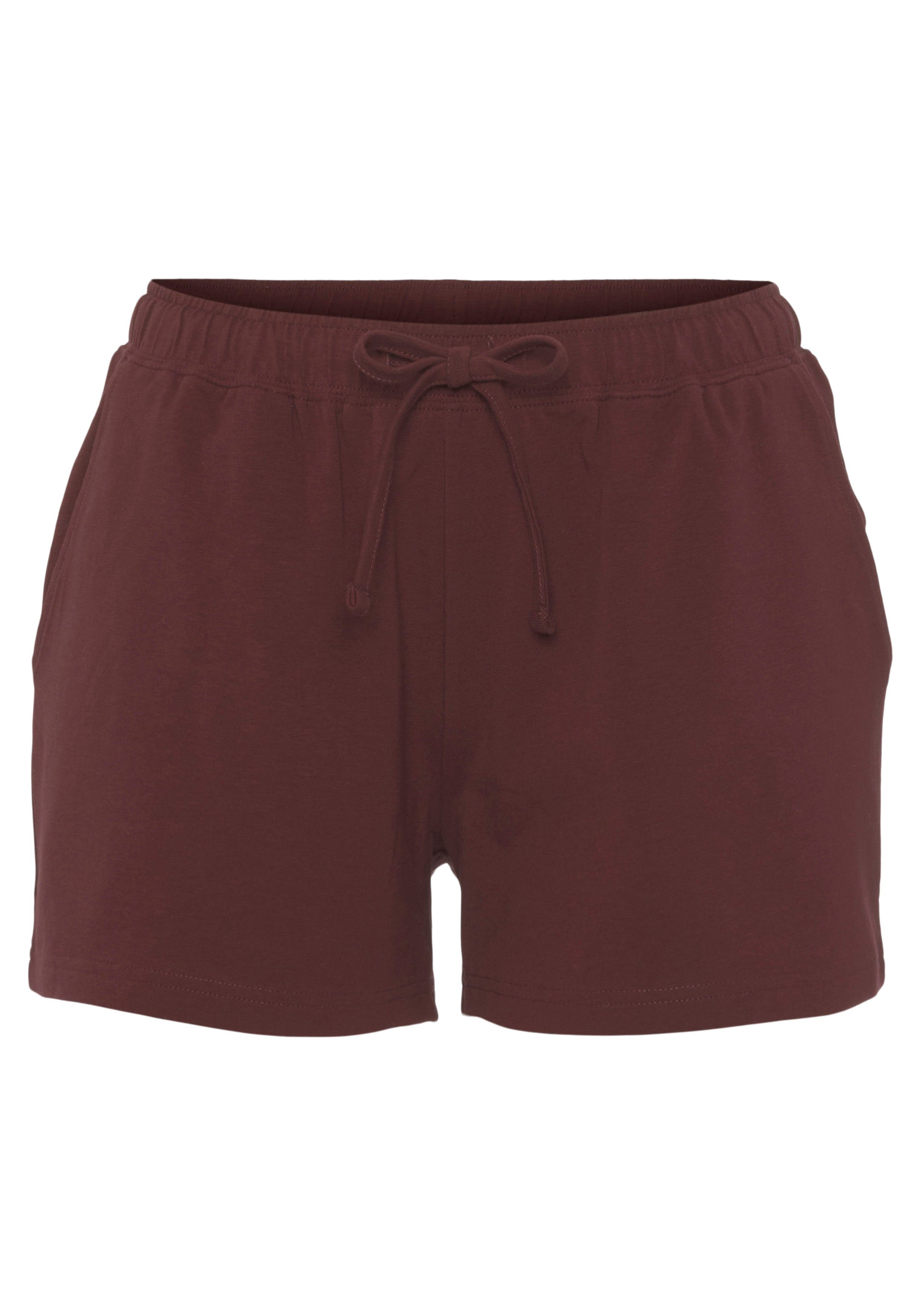 H.I.S Shortama met logoborduursel op borsthoogte (2-delig)