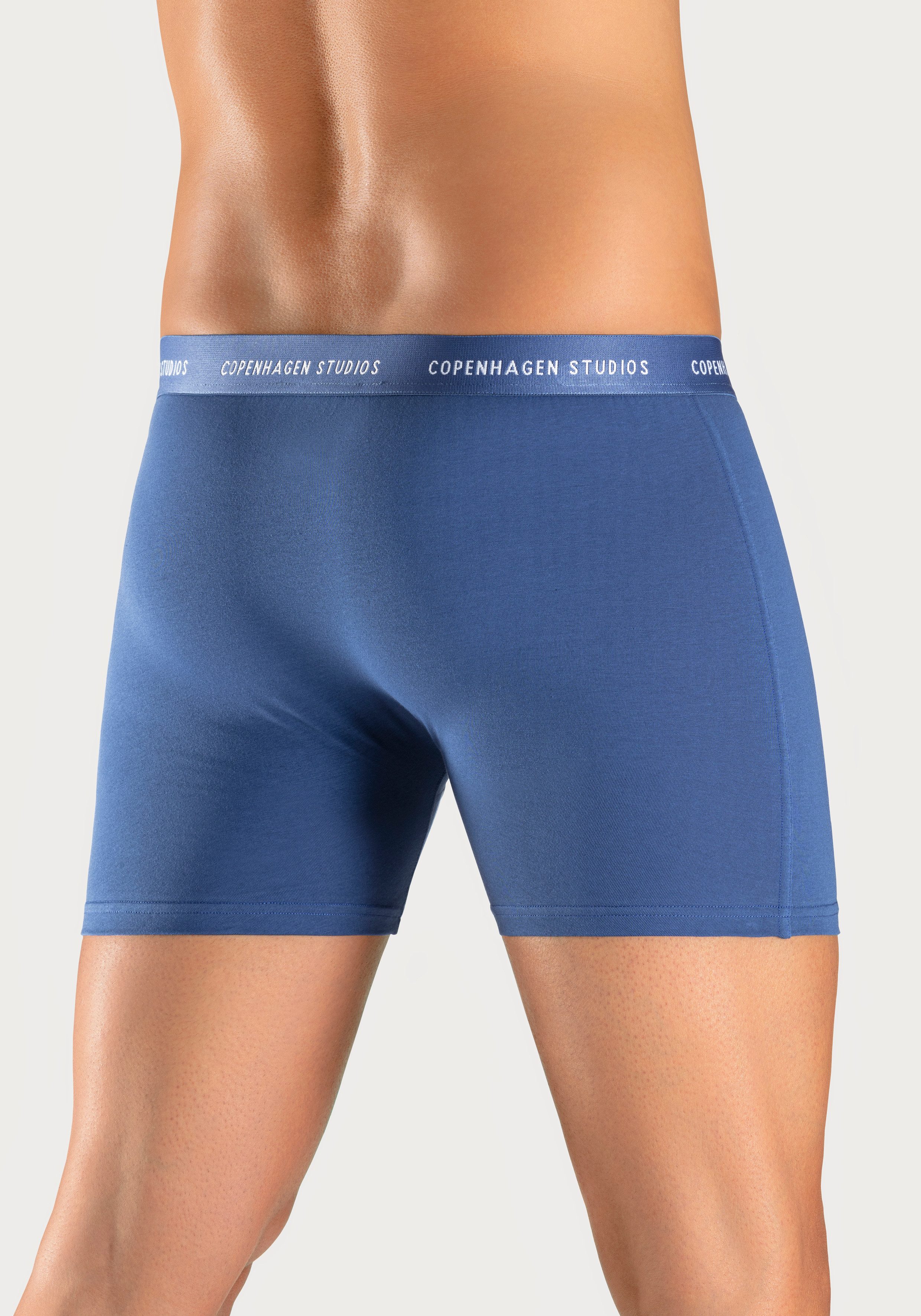 Copenhagen Studios Lange boxershort Boxershorts voor heren met langere pijpen en logo-tailleband (3 stuks)