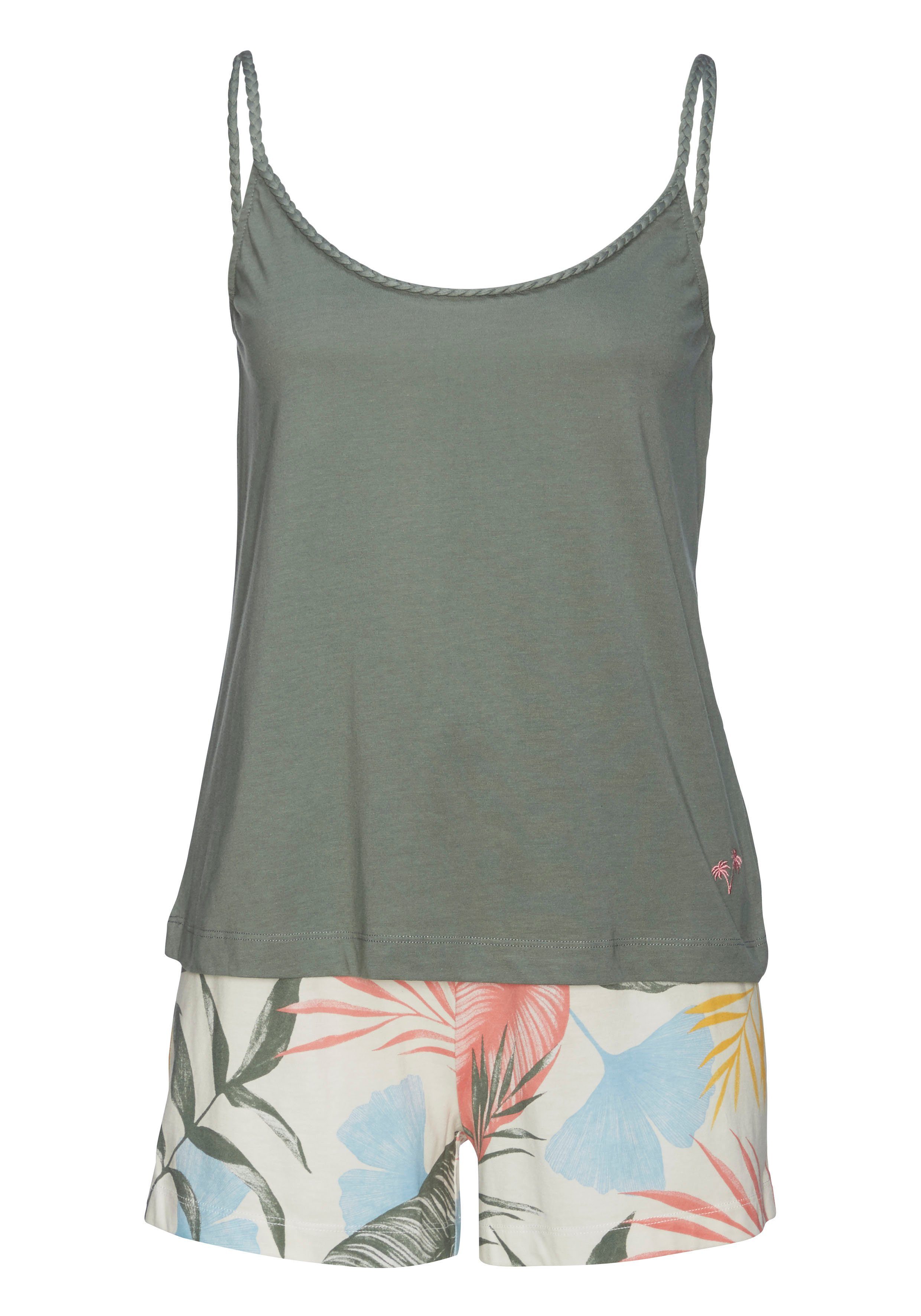 Vivance Dreams Shortama met bloemenprint (2-delig, 1 stuk)