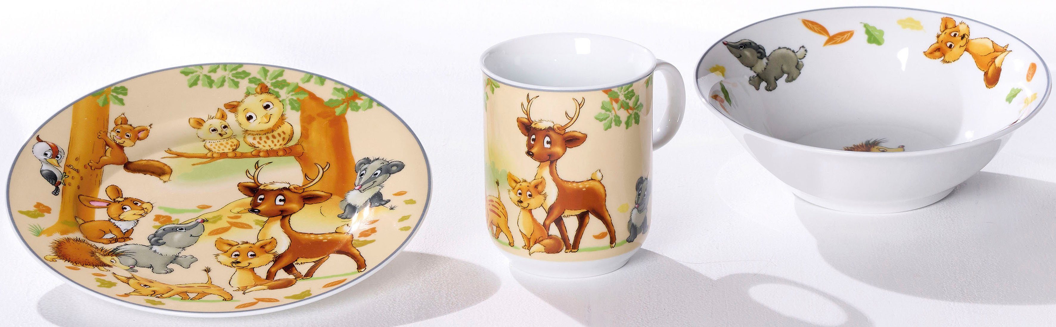 Ritzenhoff & Breker Kinderservies-set Bosdieren in decoratieve cadeauverpakking (set, 3-delig)