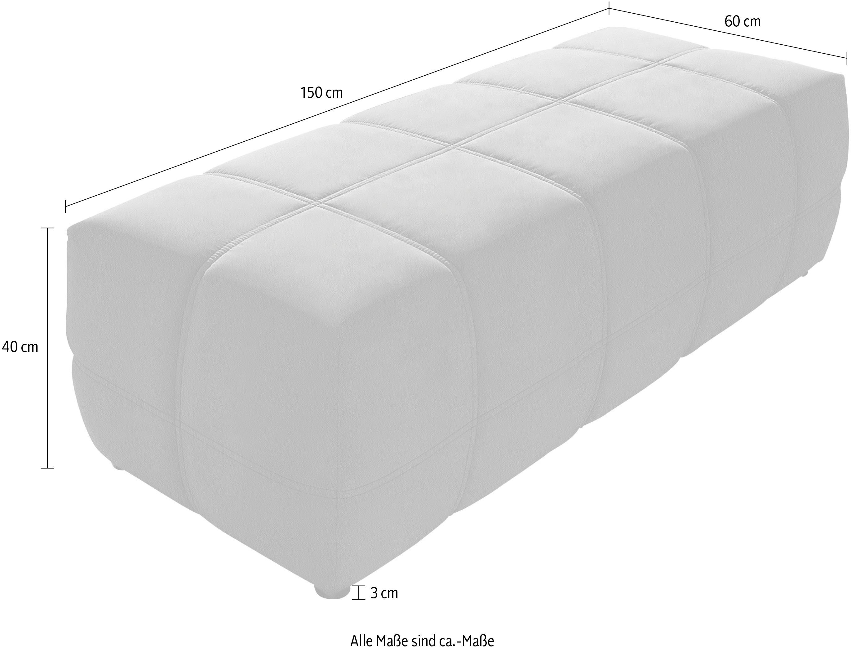 DOMO collection Hocker BRANDON grote uitvoering passend bij 'brandon', ook in cord