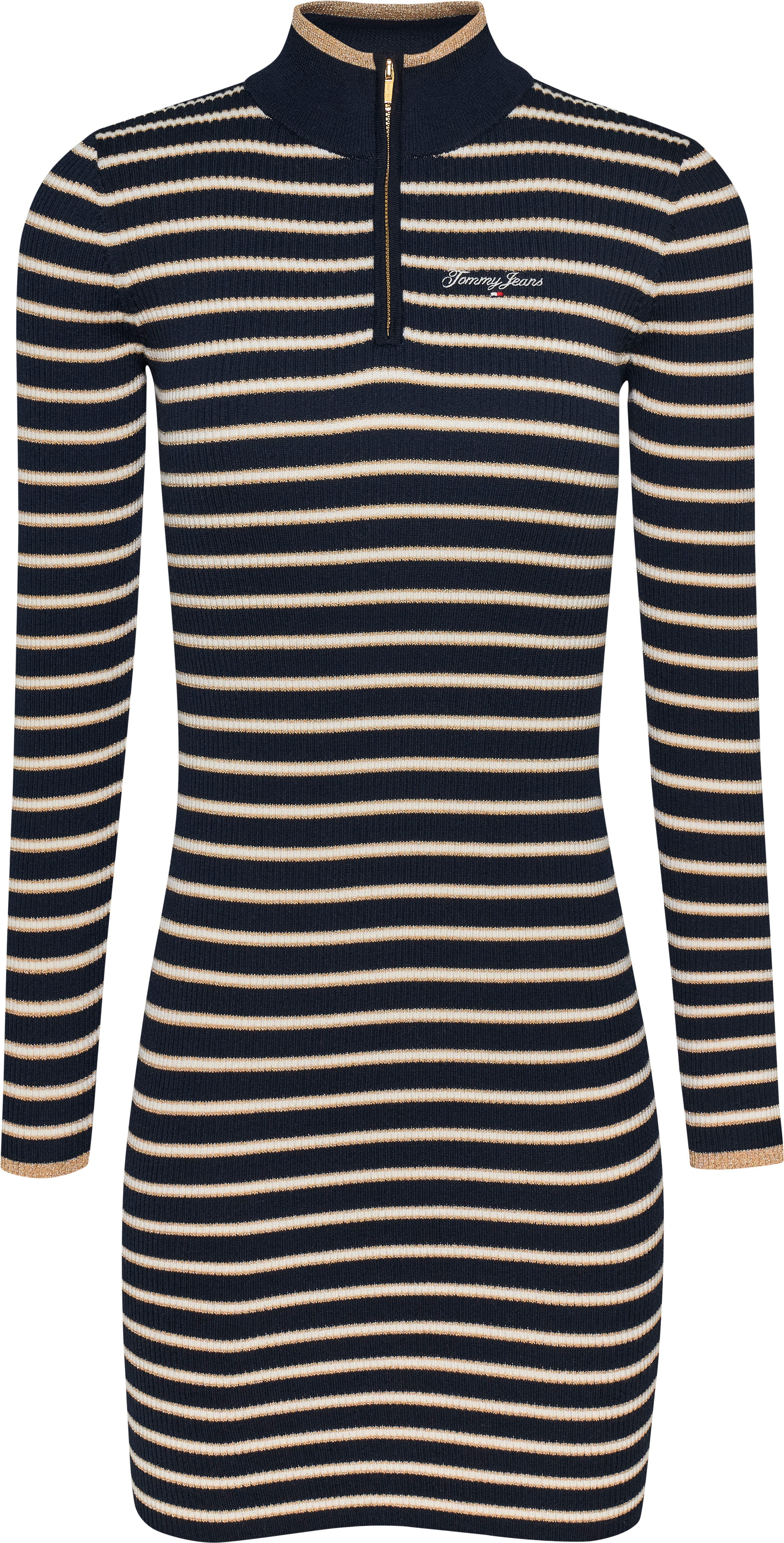 TOMMY JEANS Gebreide jurk TJW METALLIC TIP ZIP SWTR DRESS