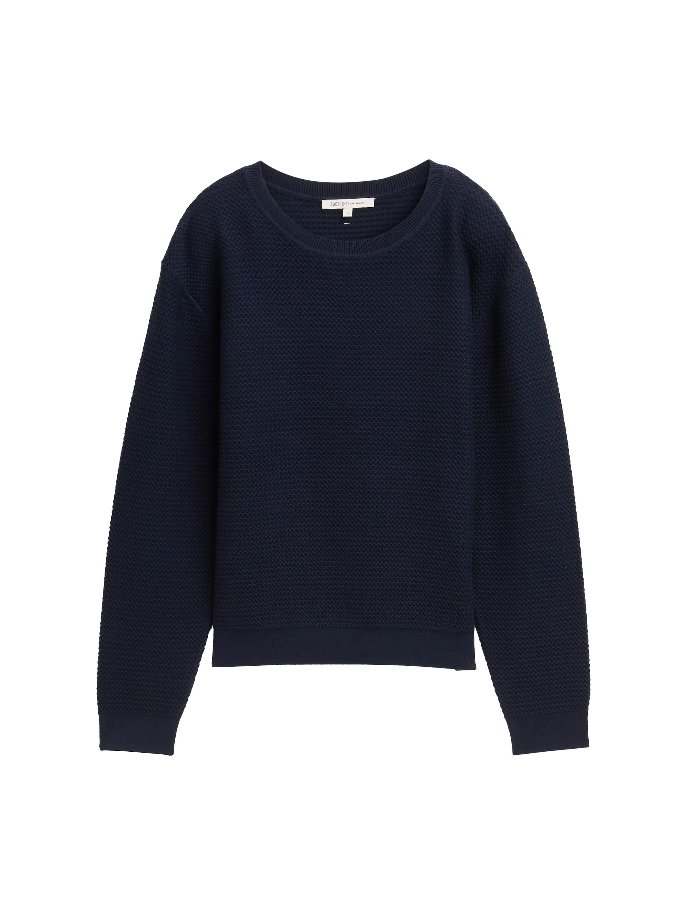 Tom Tailor Denim Gebreide trui met ribboorden