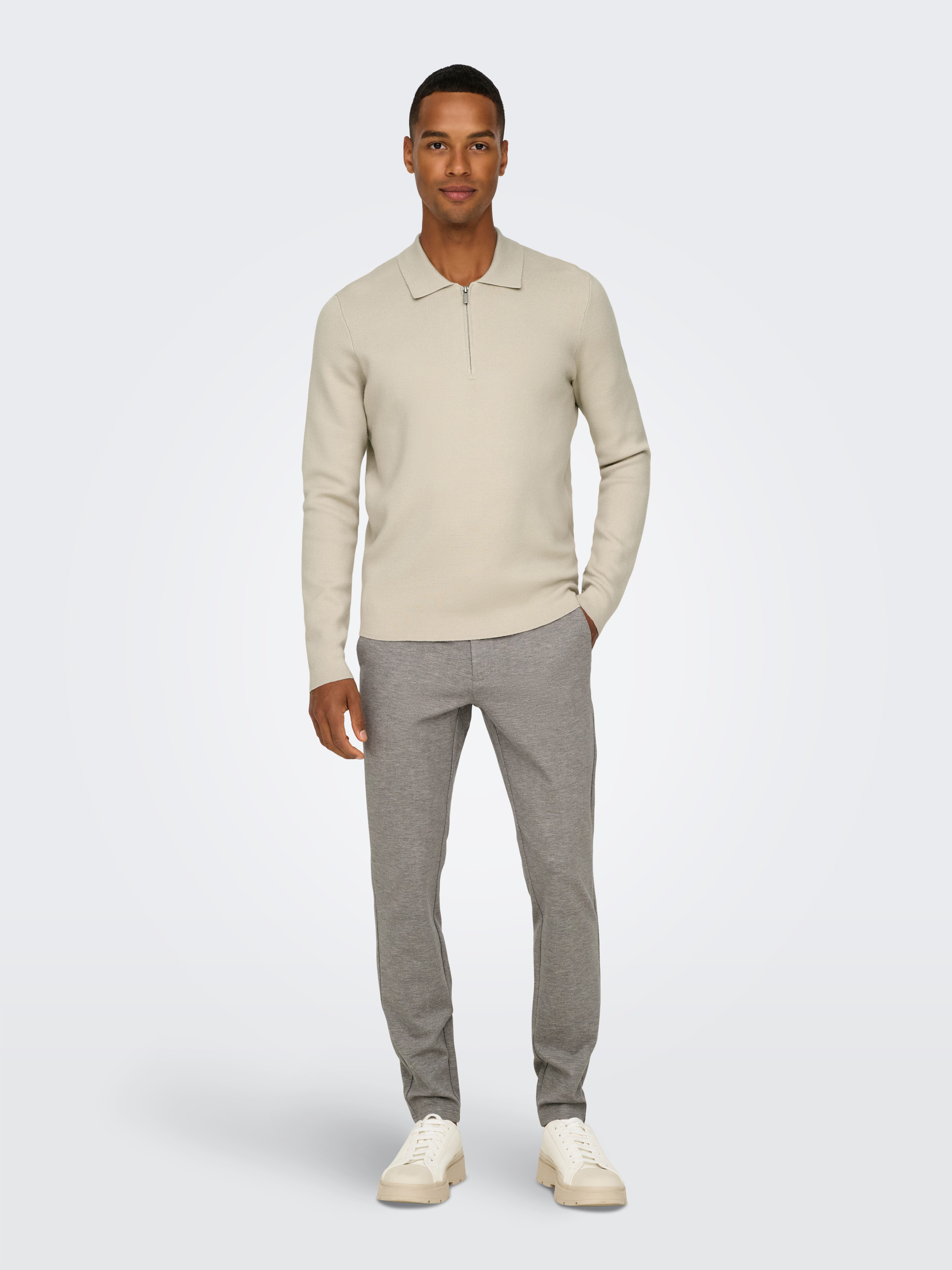 ONLY & SONS Trui met polokraag ONSCOOPER REG LS 12 HALF ZIP POLO