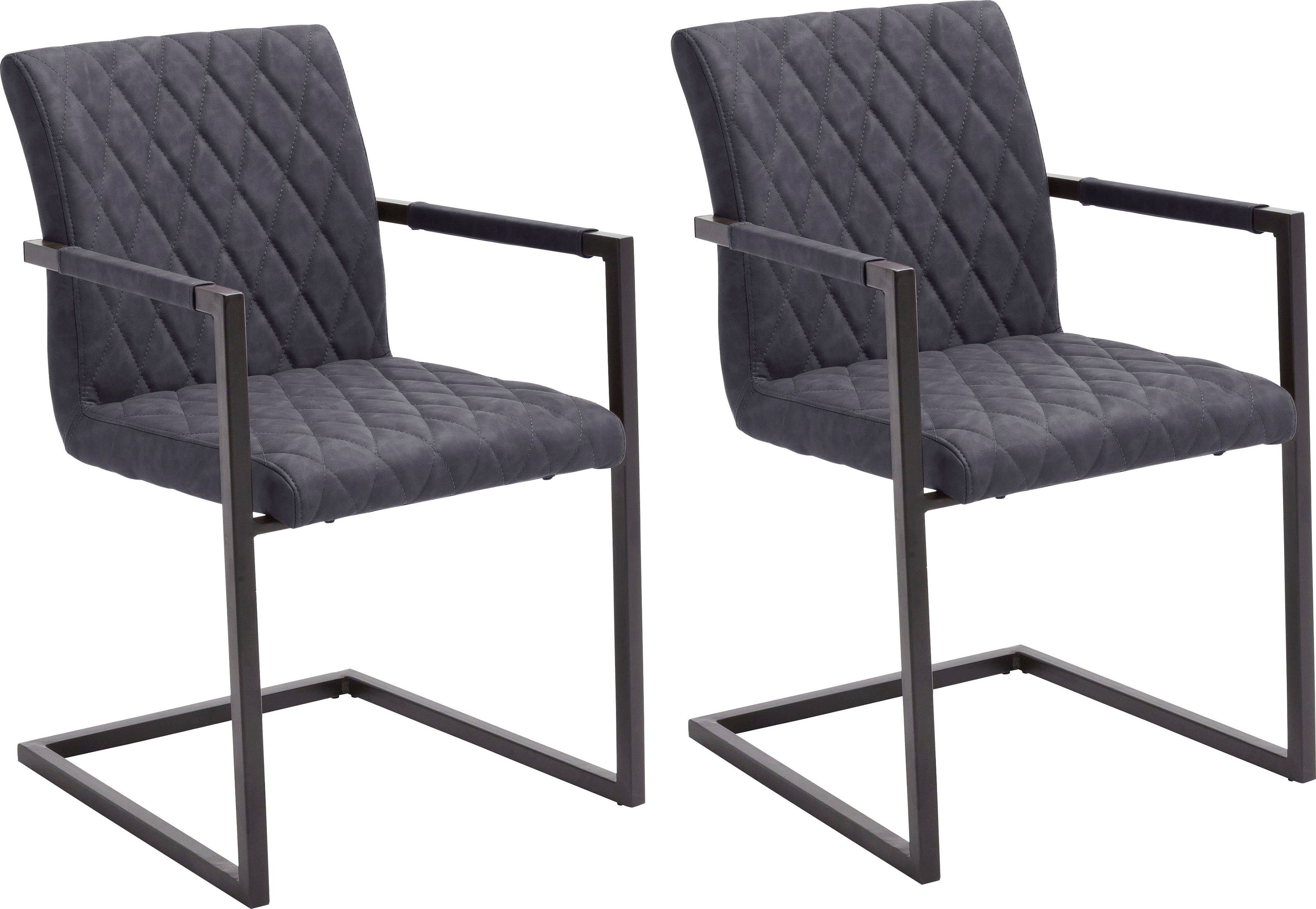 MCA furniture Vrijdragende stoel Kian Vintage imitatieleer met of zonder armleuning, stoel belastbaar tot 120 kg (set, 2 stuks)