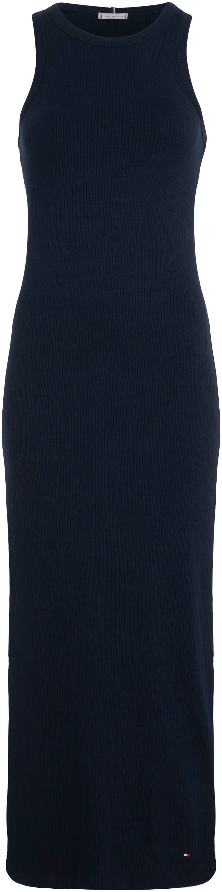 Tommy Hilfiger Jerseyjurk SLIM 5X2 RIB MIDI DRESS NS