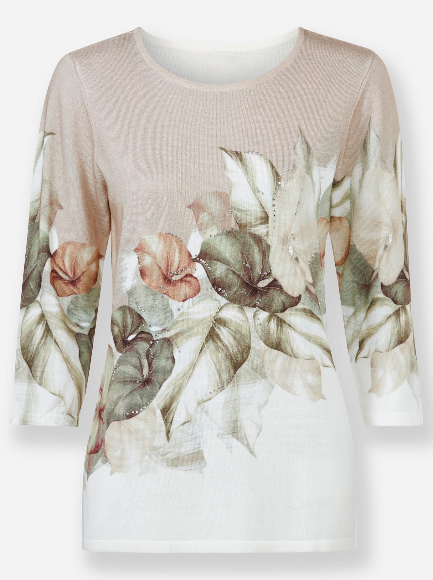 Lady Gebreide trui 3 4-mouw-pullover
