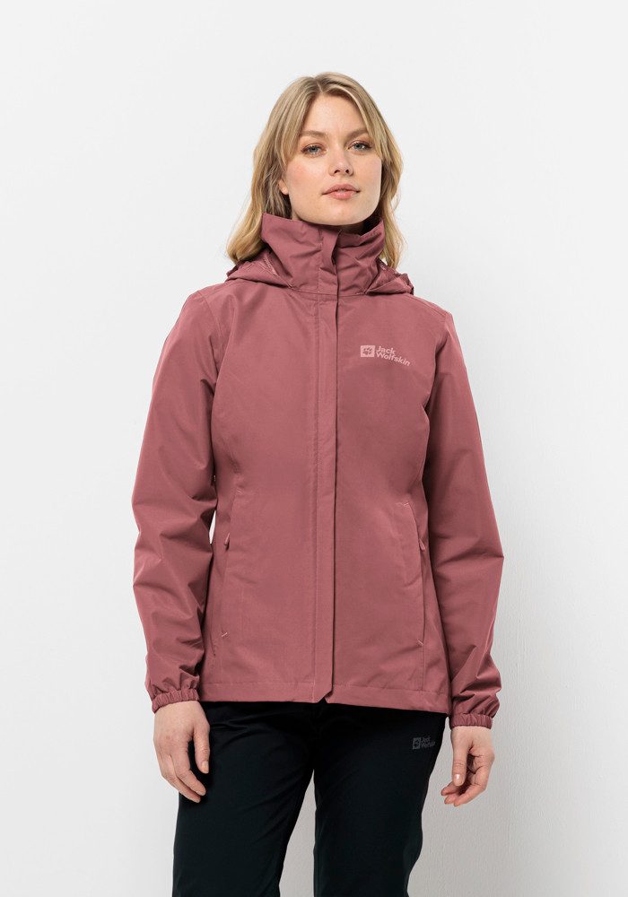 NU 20% KORTING: Jack Wolfskin Functioneel jack STORMY POINT 2L JKT W met op te bergen capuchon