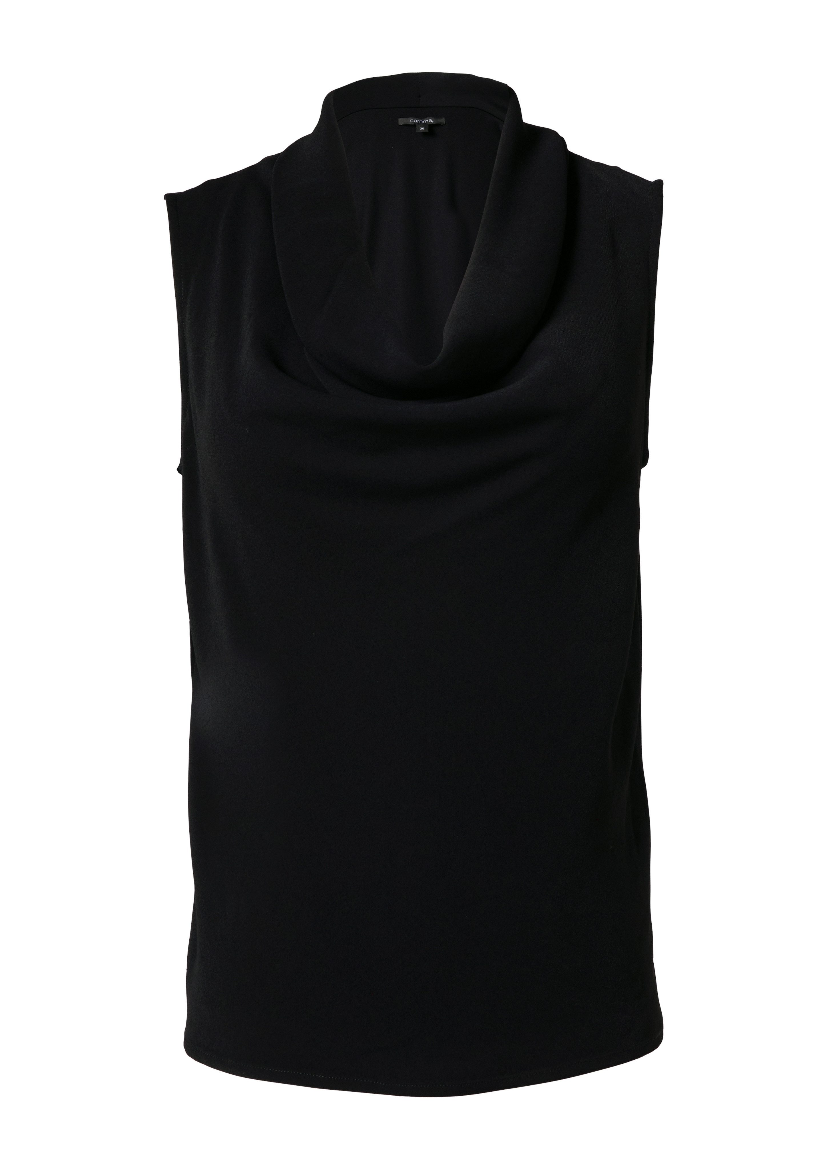Comma T-shirt mouwloos met sjaalkraag