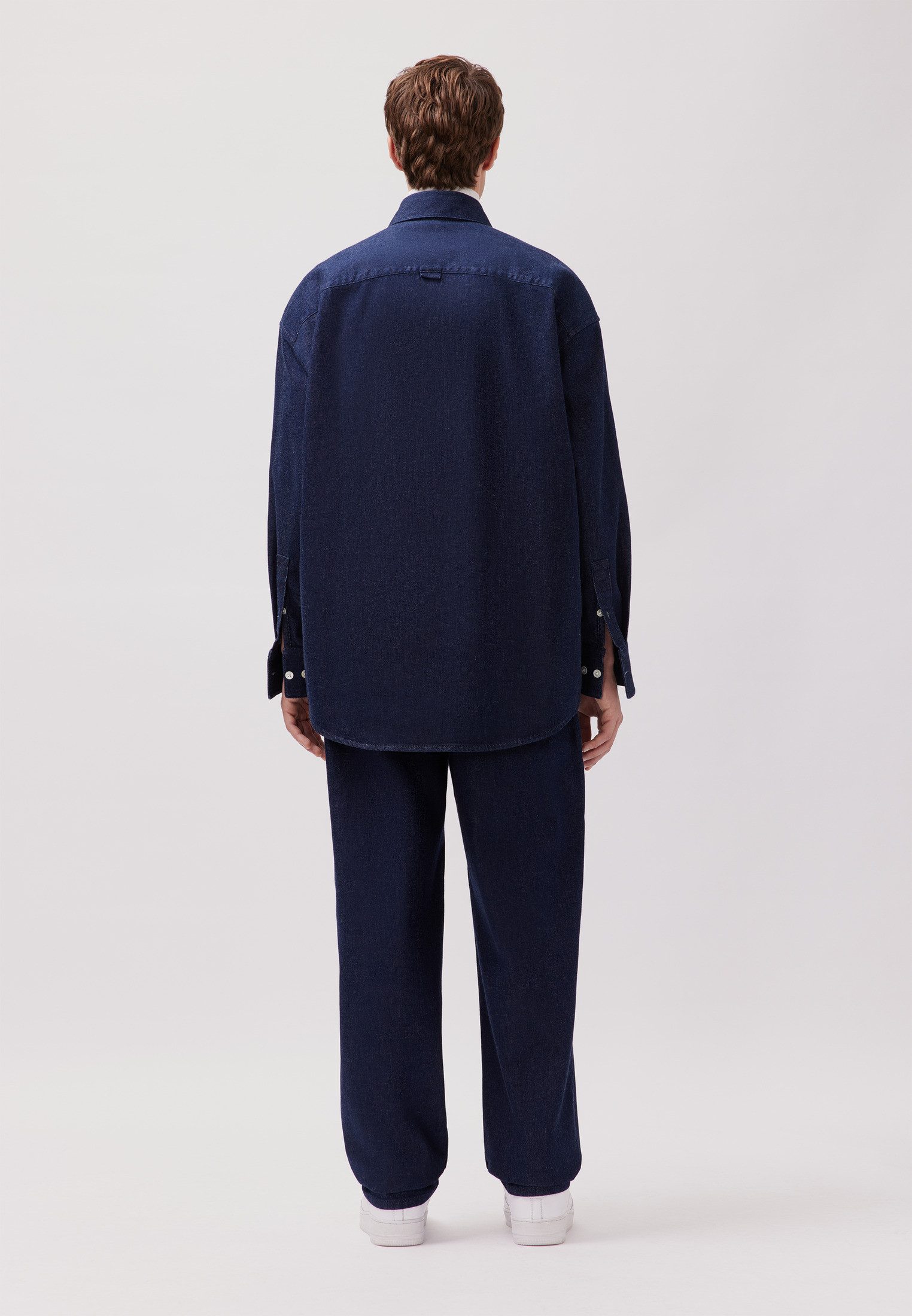 studio seidensticker Overhemd met korte mouwen Oversized 1/1 Kentkraag Denim