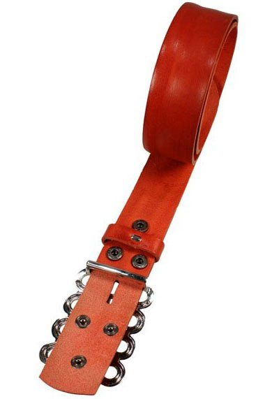 RETTUNGSRING by showroom 019° Leren riem met verwisselbare sluiting "strasssteen op cirkels", 4cm