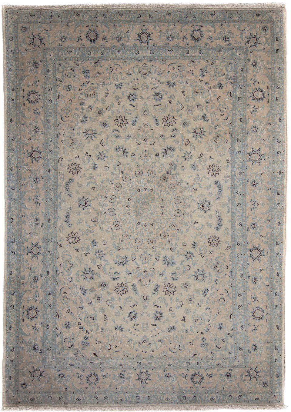 morgenland Wollen kleed Täbriz - 40 Raj medaillon beige 158 x 96 cm Handgeknoopt