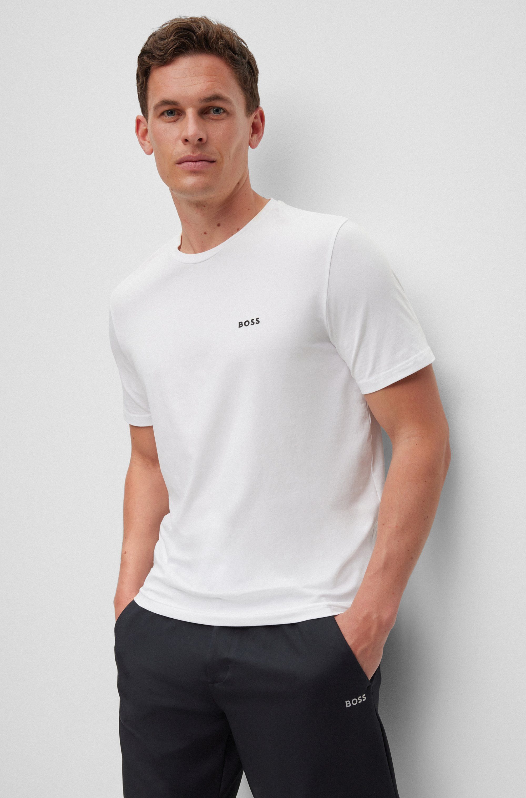 BOSS GREEN T-shirt met logoprint (set, 2)