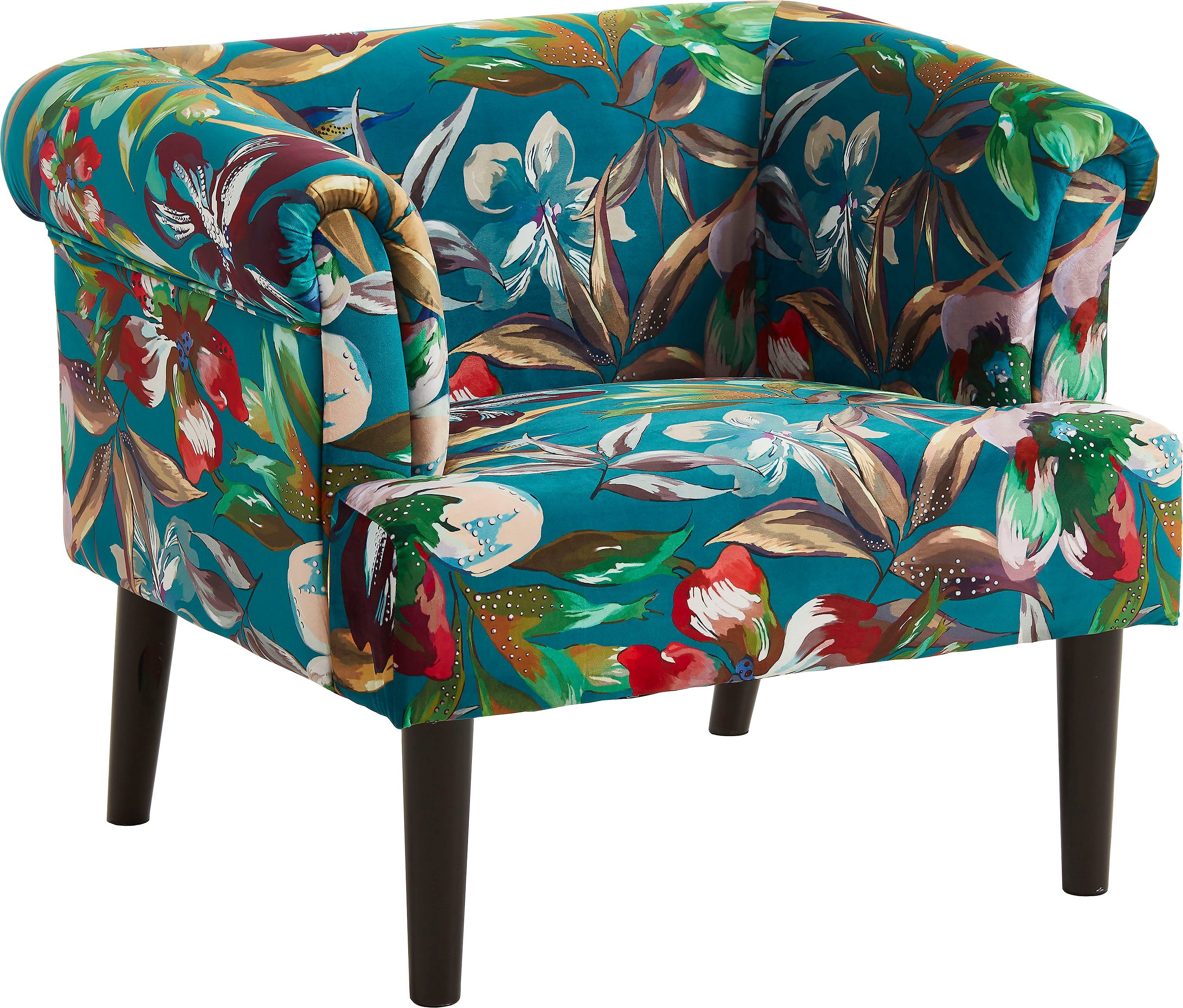 ATLANTIC home collection Fauteuil Charlie Loungestoel met golfvoet
