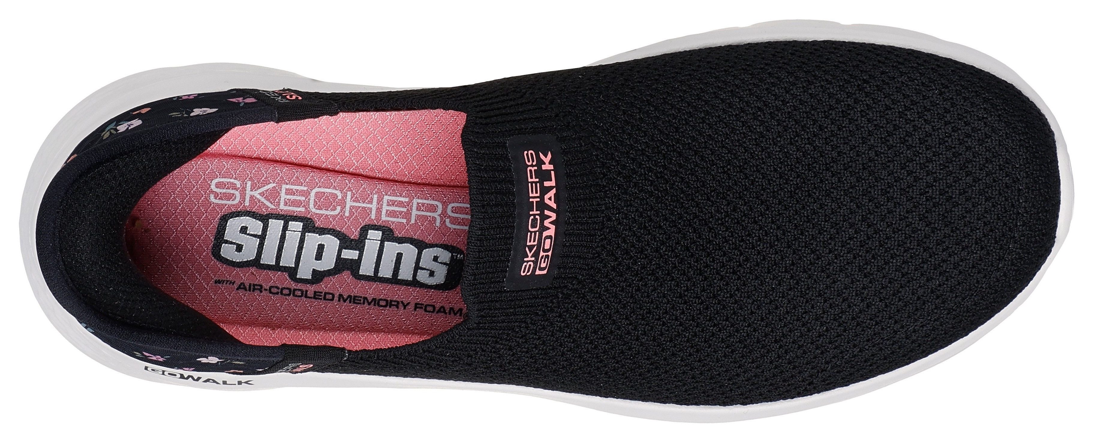 Skechers Slip-on sneakers GO WALK FLEX-SUNSET ROSE , vrijetijdsschoen, vegan met skechers handsfree slip-ins functie