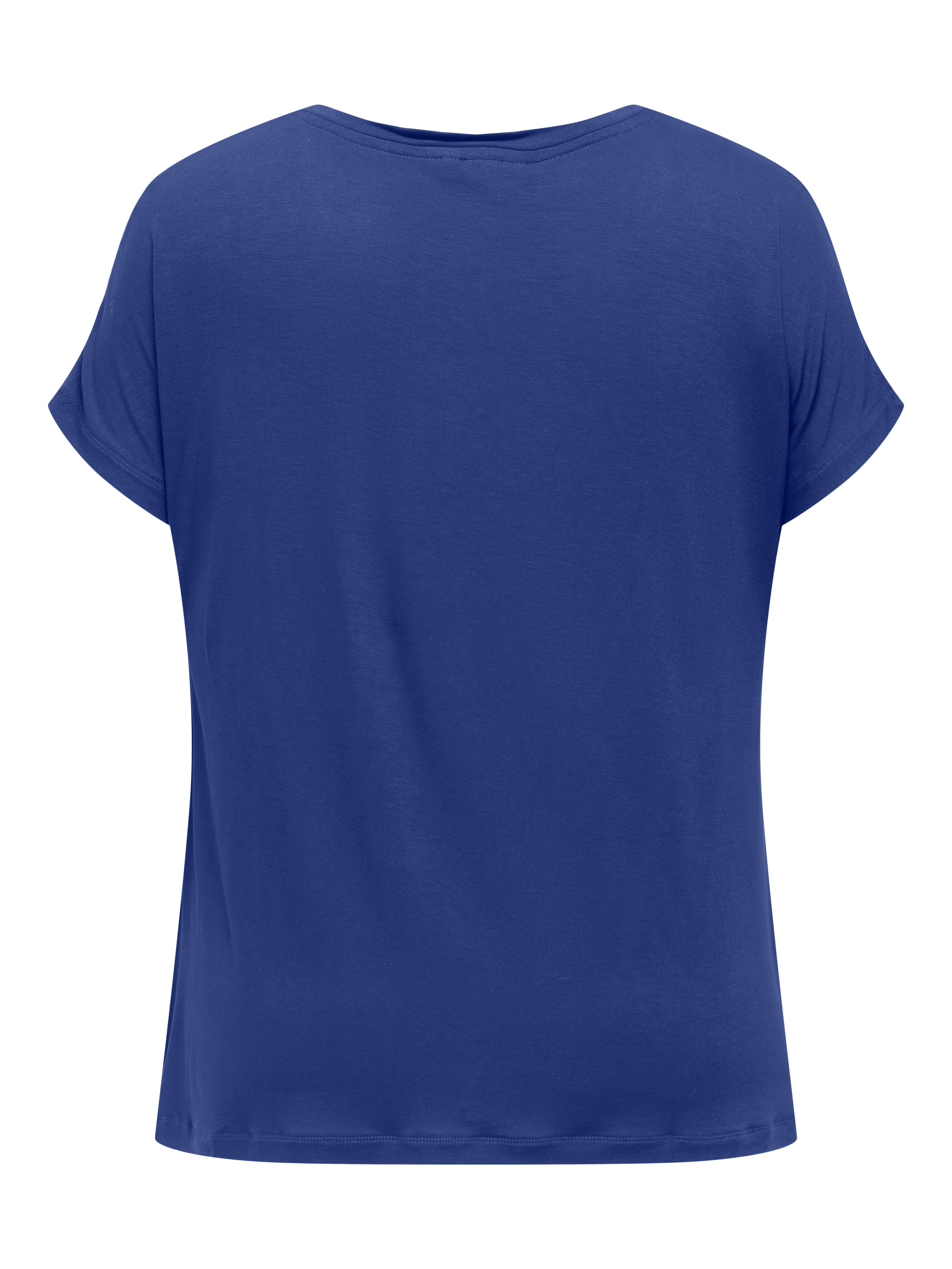 ONLY CARMAKOMA Shirt met korte mouwen CARVIGGA S/S O-NECK MIX TEE JRS BS