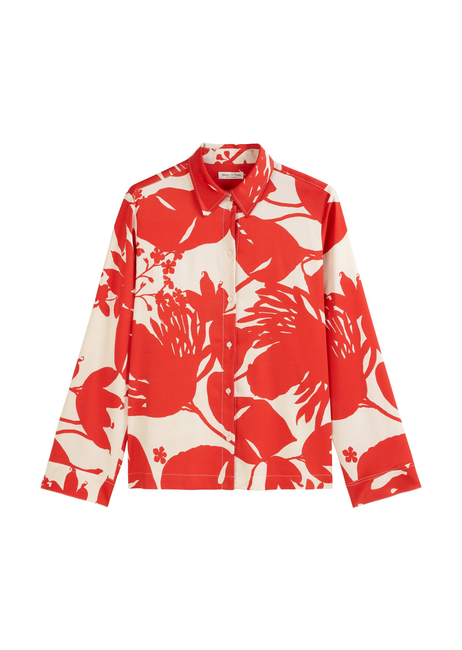 Marc O'Polo Satijnen blouse Zachte, zijdeachtige oppervlakte, met allover print