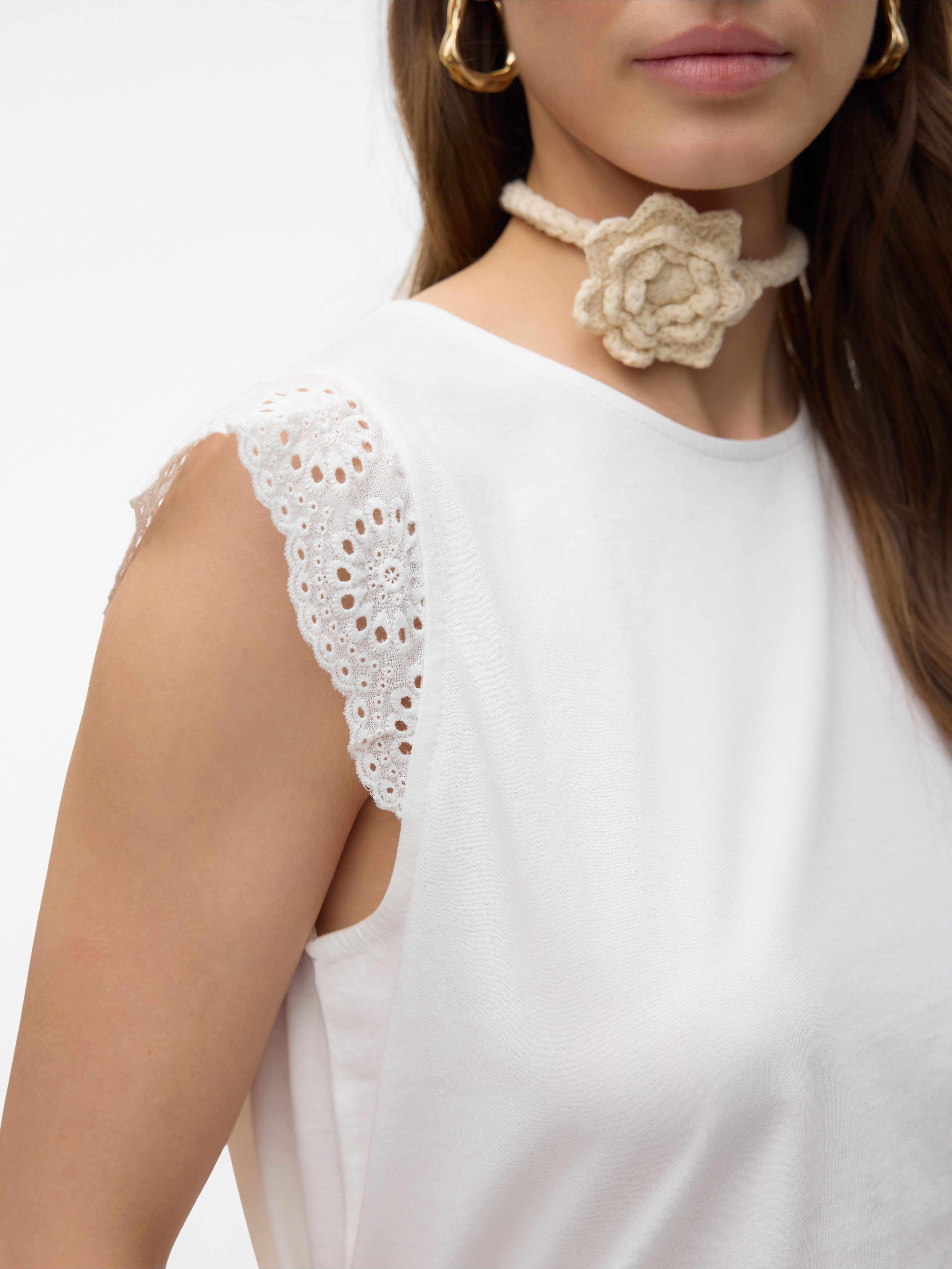 Vero Moda T-shirt VMEMILY SL GATHERING TOP JRS NOOS