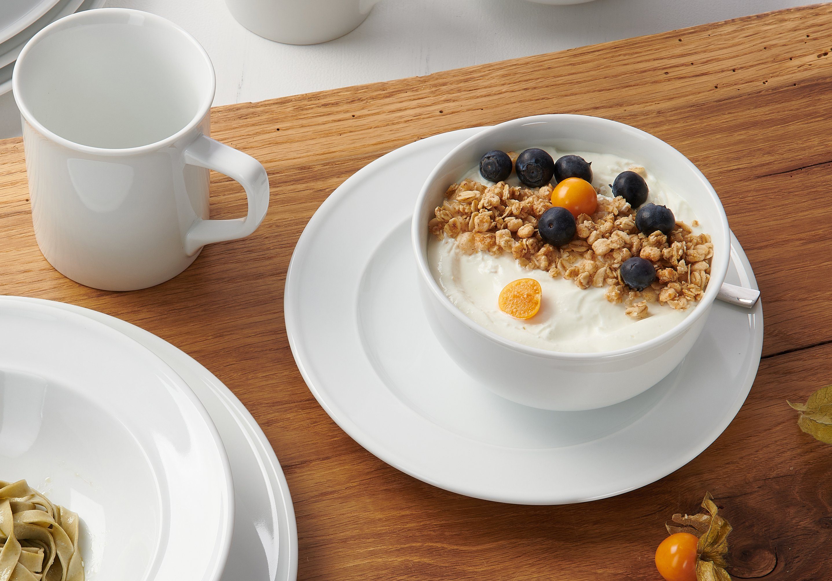 Ritzenhoff & Breker Ontbijtserviesset Servies, Simple (bord, schaal, koffiebeker) (set, 12-delig)