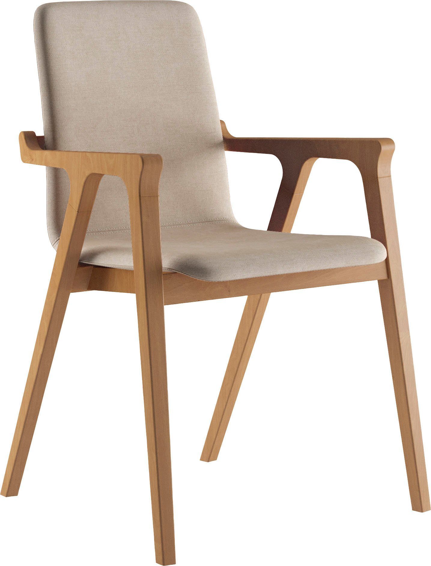 INOSIGN Stoel met armleuningen AXA (1 stuk) 4 poot stoelen bruin