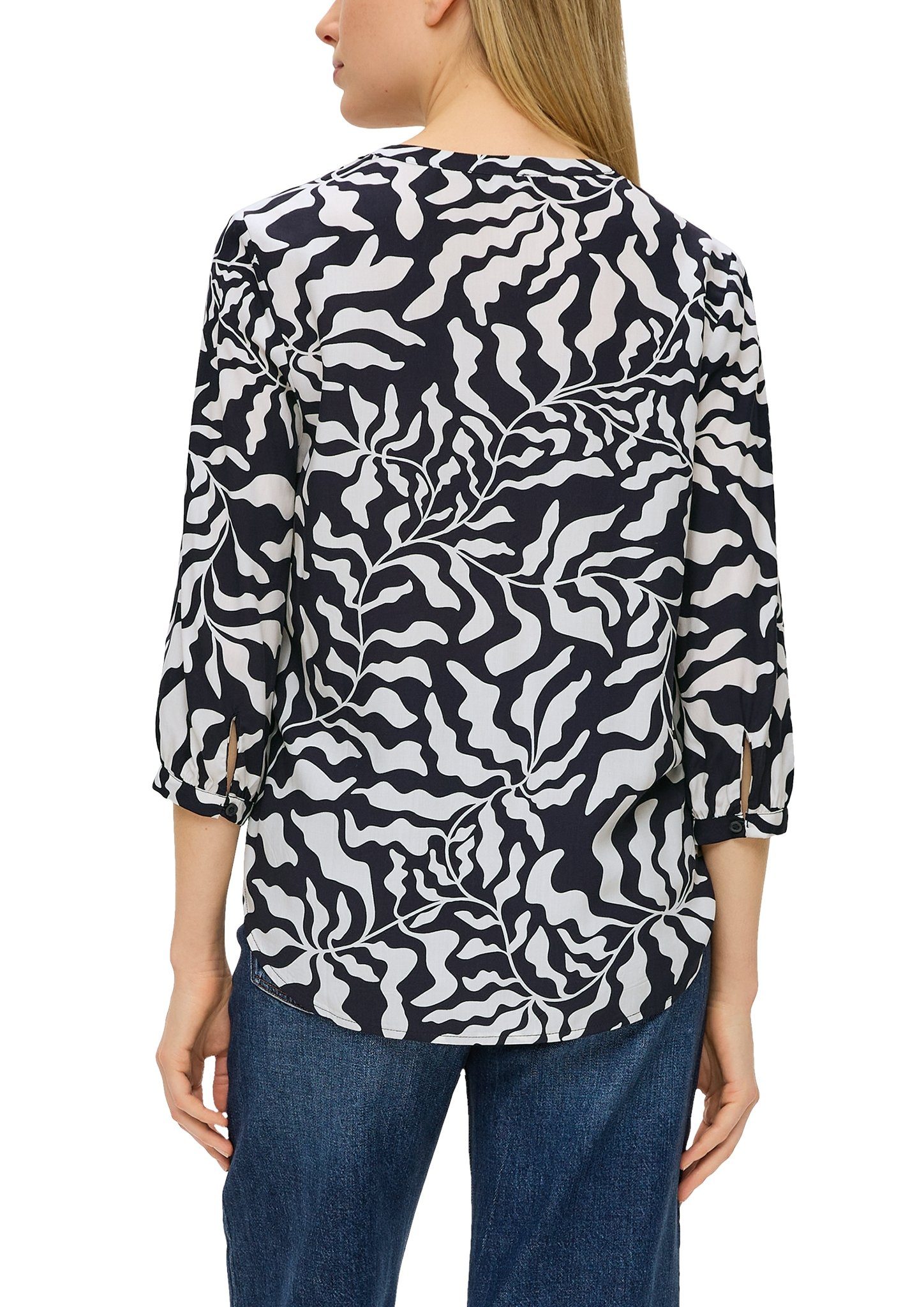 s.Oliver Gedessineerde blouse met print all-over