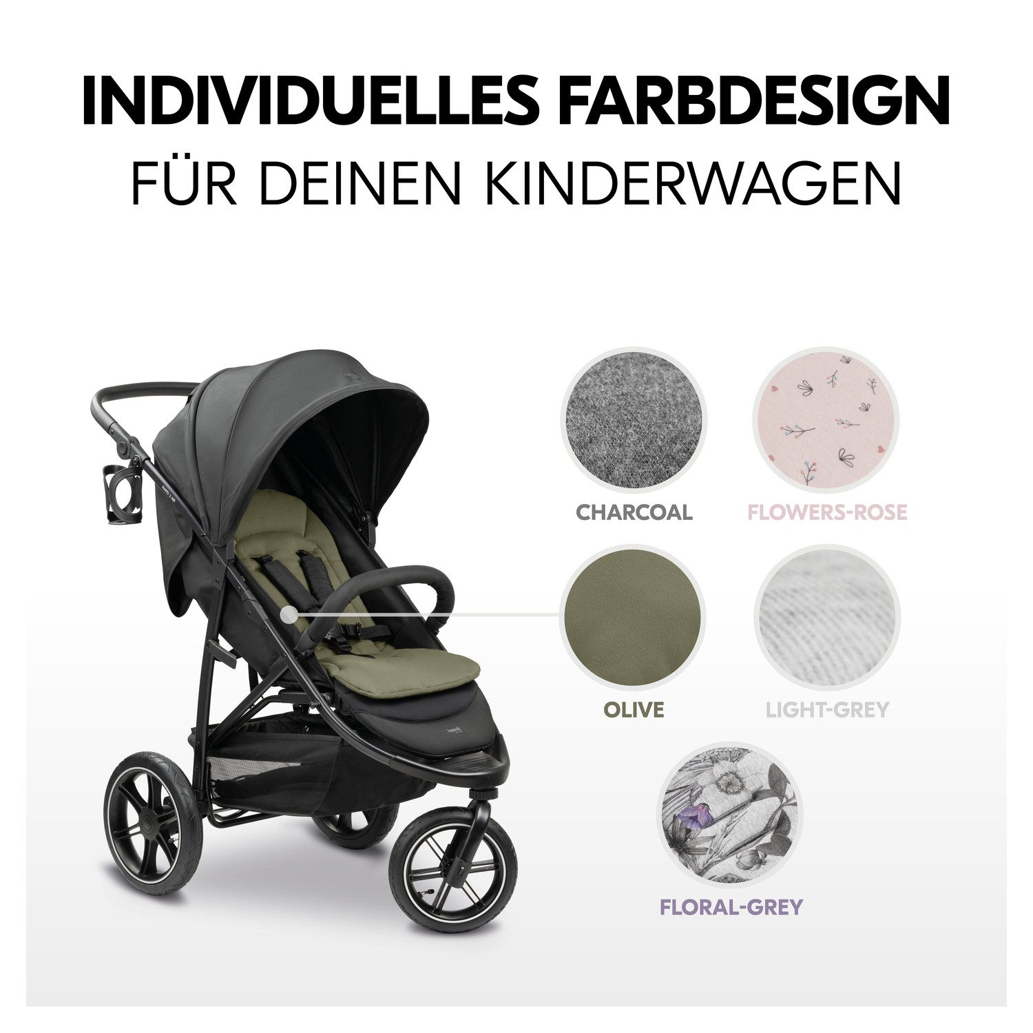 Hauck Zitkussen voor kinderwagens Seat Liner, olive