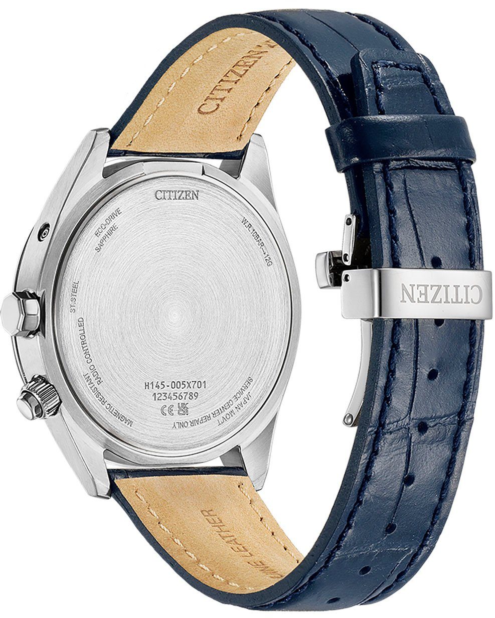 Citizen Radiografisch horloge Polshorloge, herenhorloge, solar, leren band, saffierglas, datum