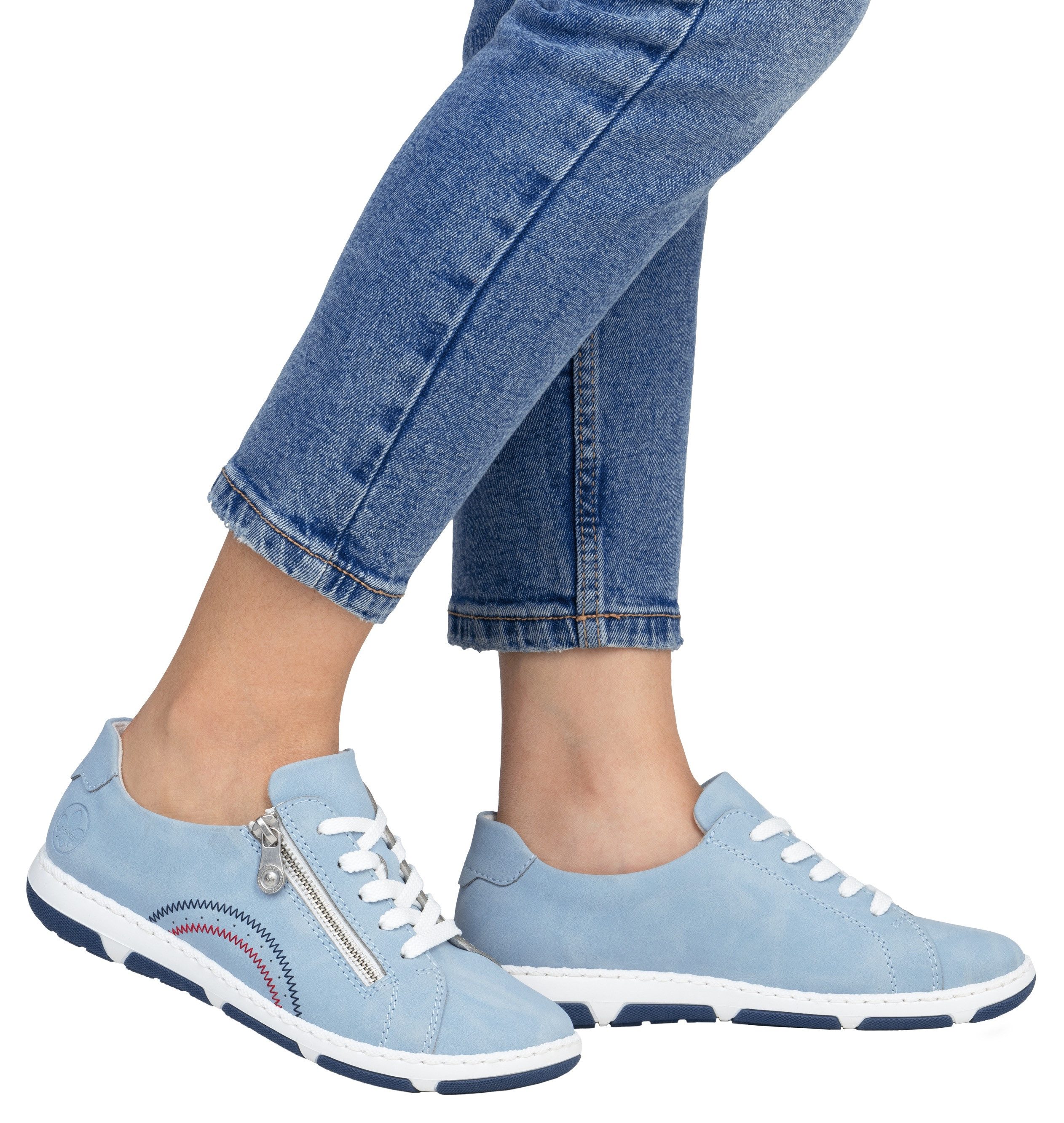 Rieker Sneakers , lage schoen, veterschoen, vrijetijdsschoen met sportieve loopzool