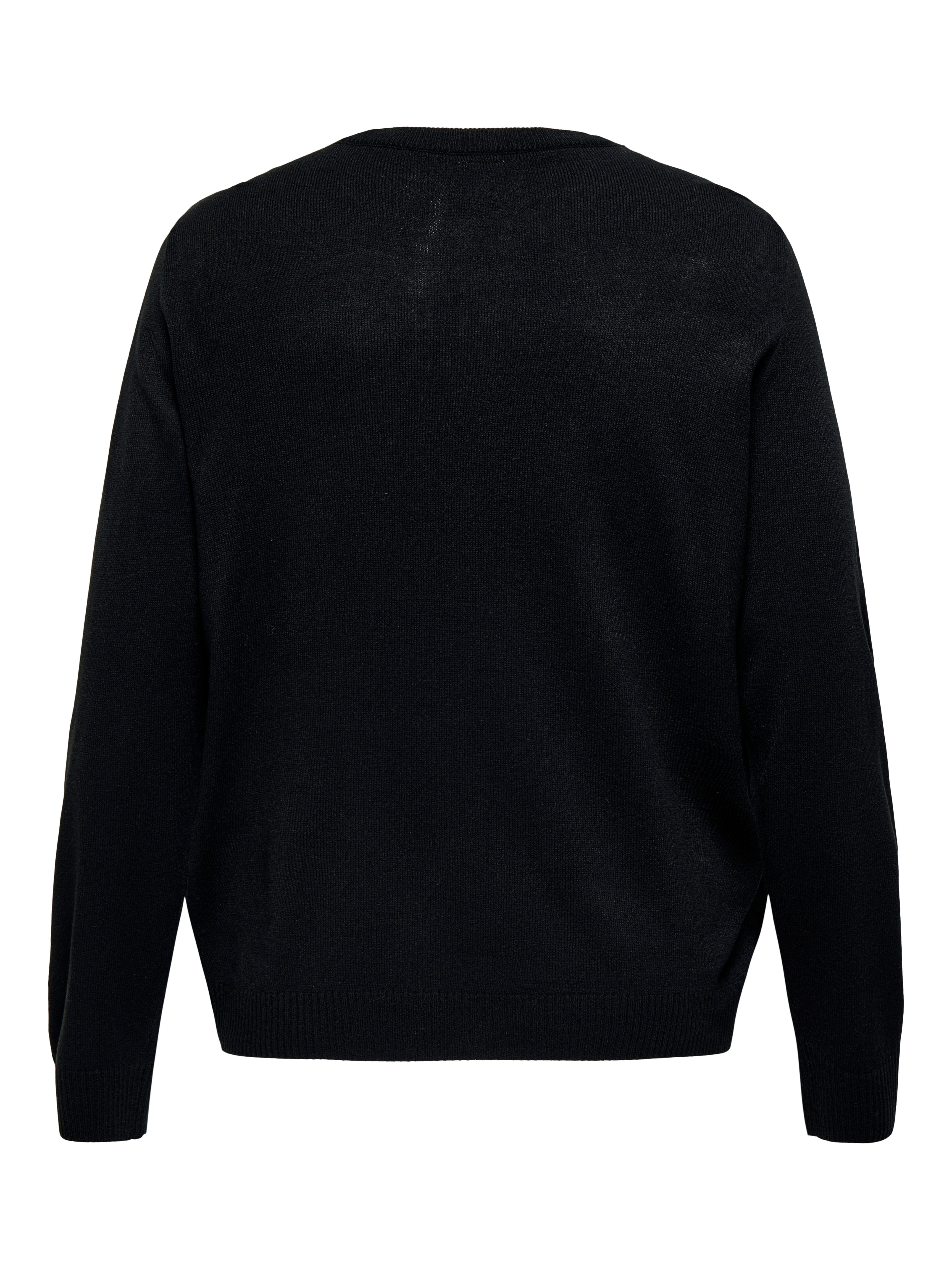 ONLY CARMAKOMA Kersttrui CARXMAS SHINE LS ONECK KNT